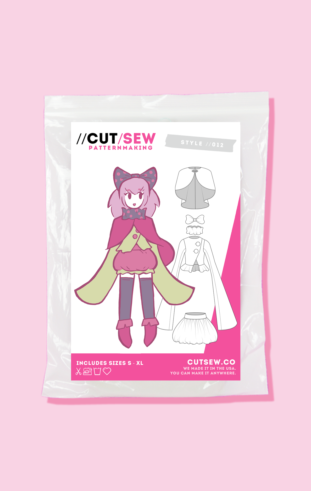 Mahou Shoujo Cosplay Sewing Pattern // CUT/SEW – CUT/SEW Patternmaking