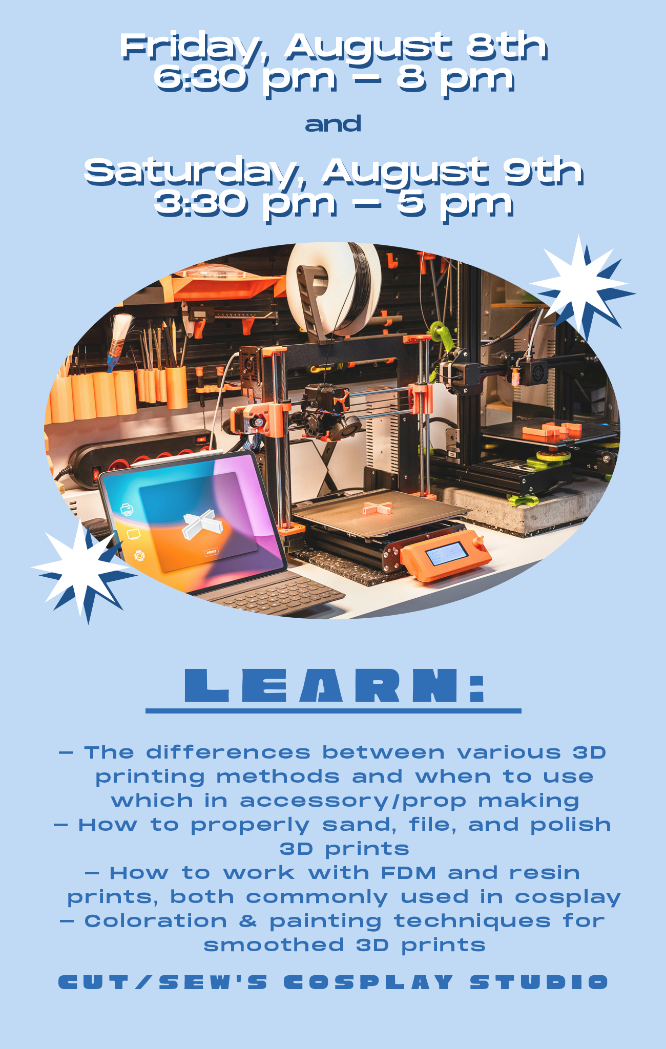 CLASS AT OTAKON // 3D Print Finishing Masterclass: Make a Genshin Vision