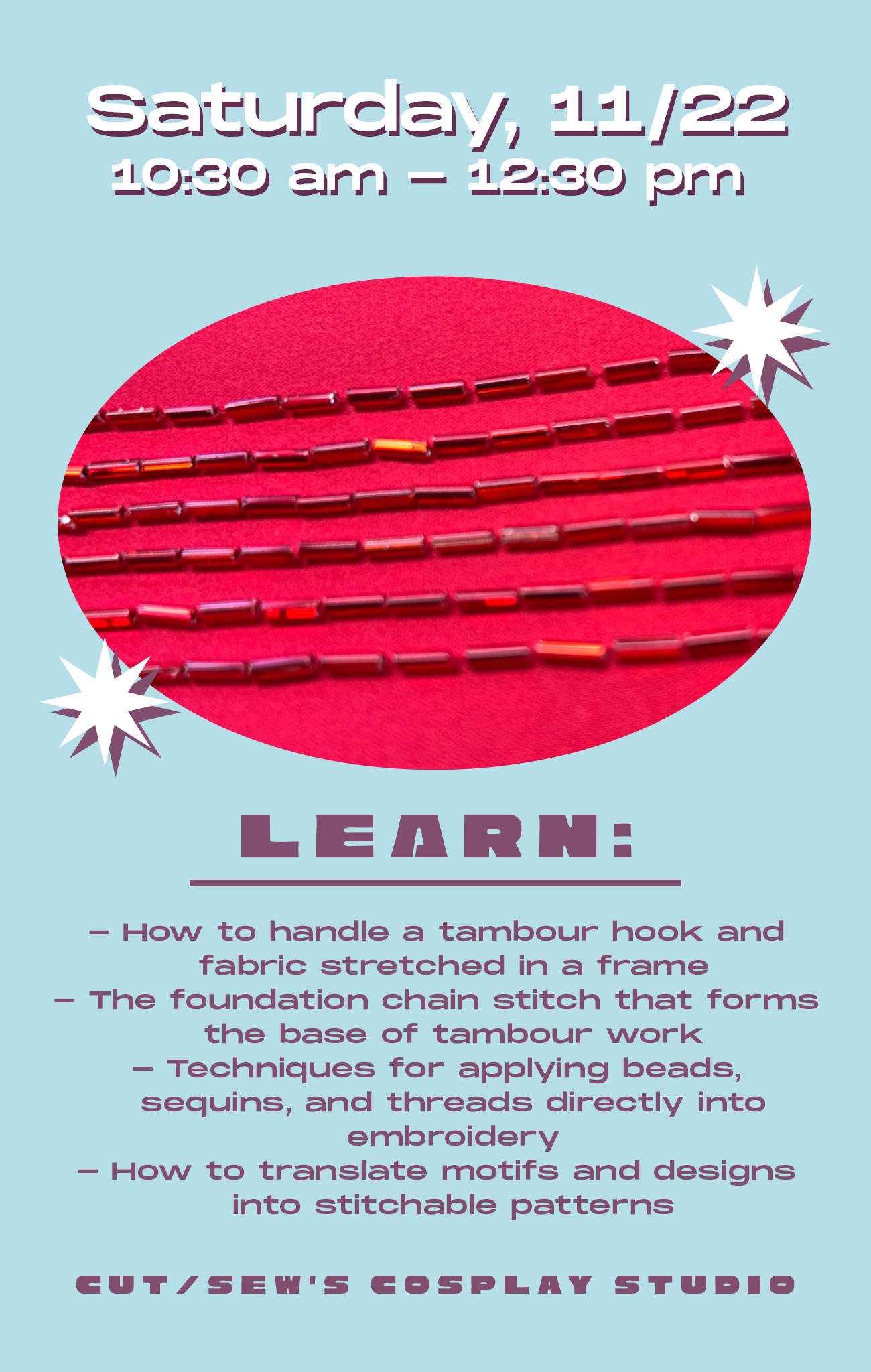 COLOSSAL CLASS // Tambour Embroidery 101