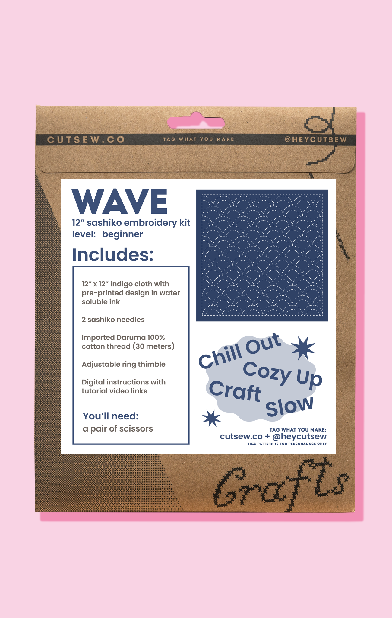 CRA/FTS // WAVE Sashiko Embroidery Kit