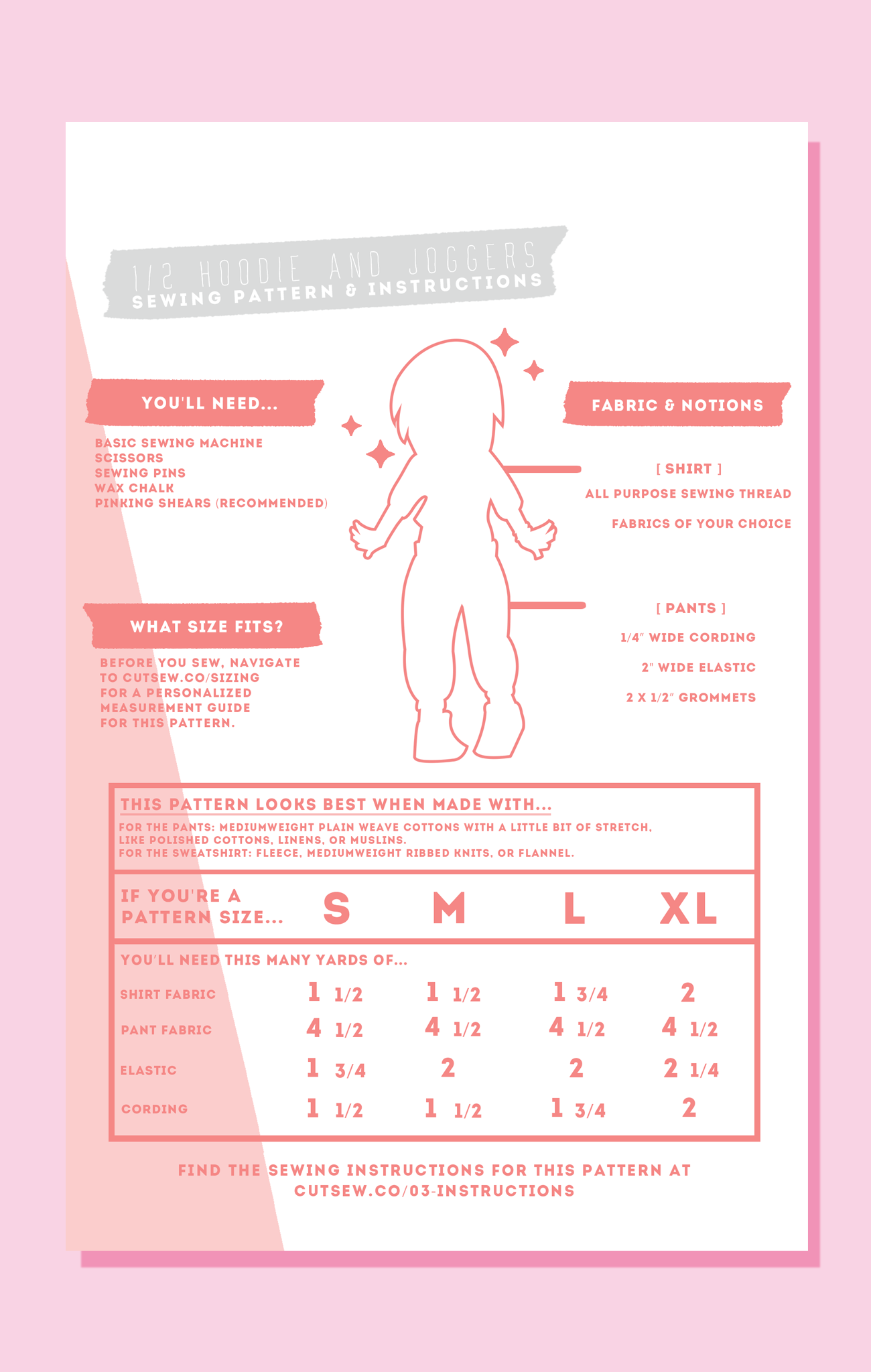 Beginner Friendly Hoodie & Joggers Sewing Pattern