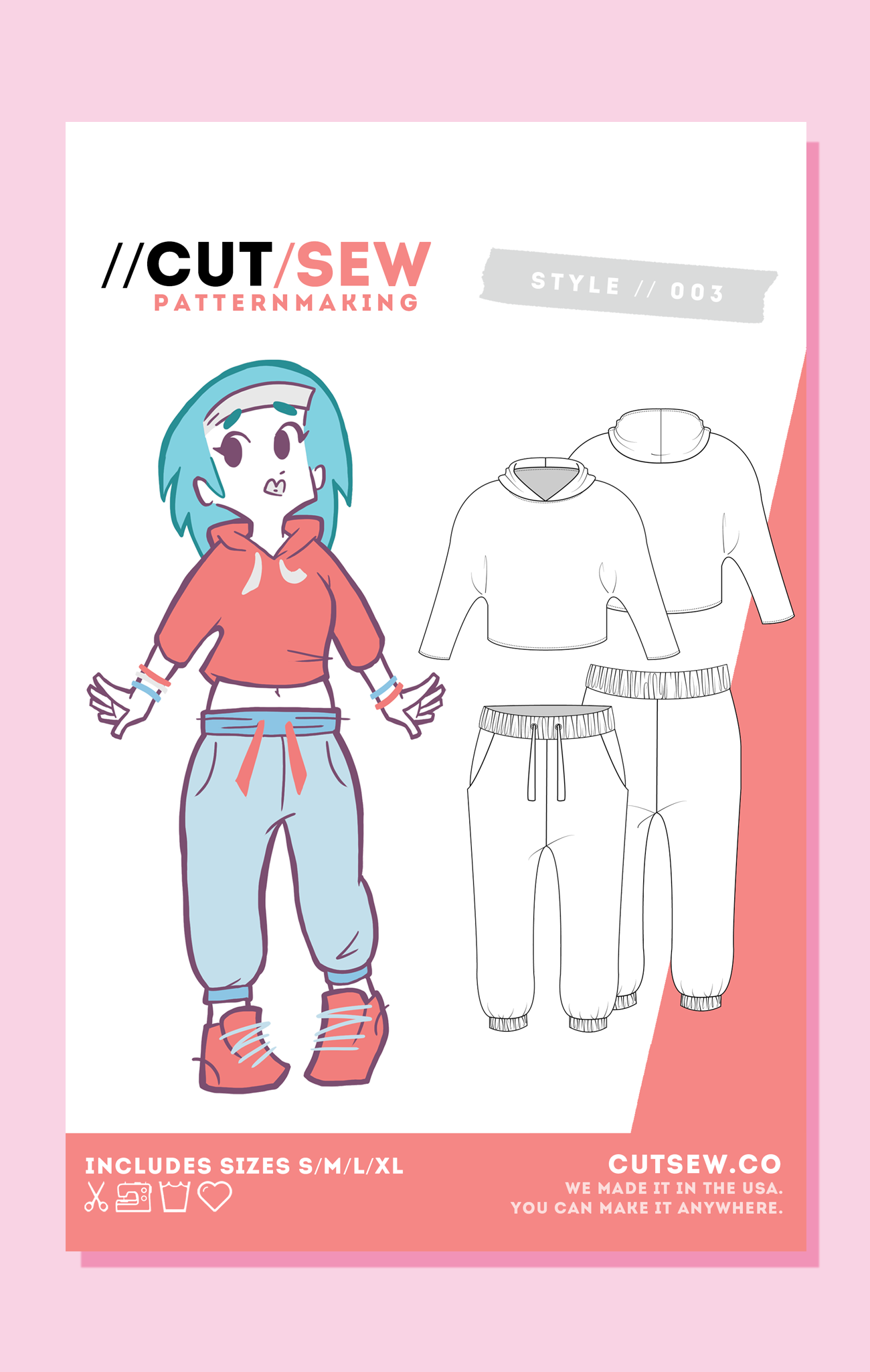 Beginner Friendly Hoodie & Joggers Sewing Pattern
