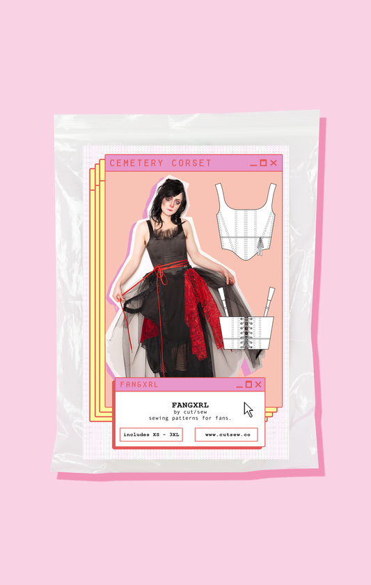 High Fashion Cropped Corset Sewing Pattern // CUT/SEW