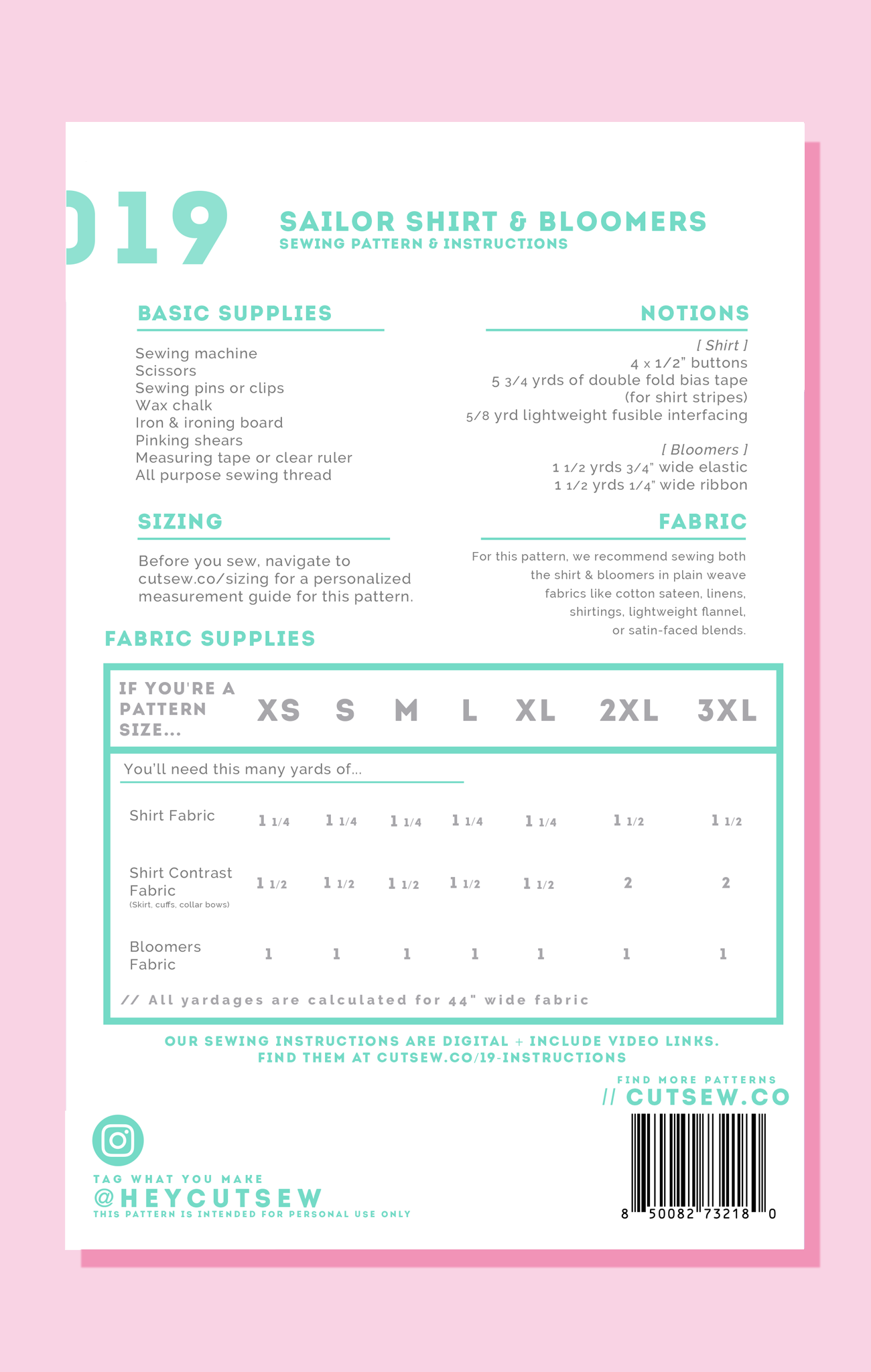 019 // SAILOR SHIRT & BLOOMERS