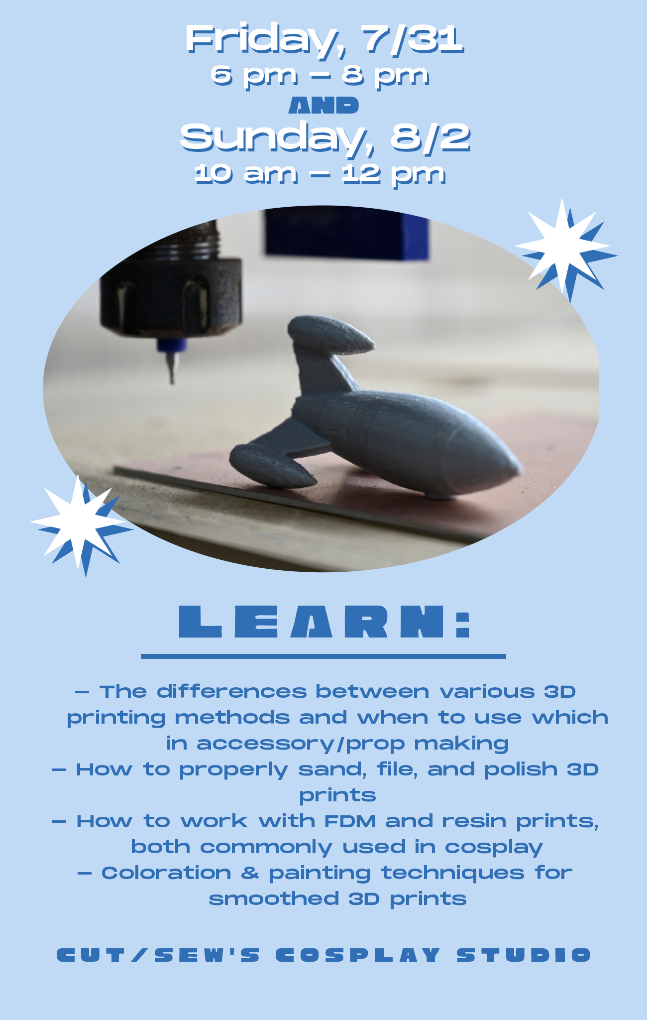 CLASS AT OTAKON // 3D Print Finishing Masterclass