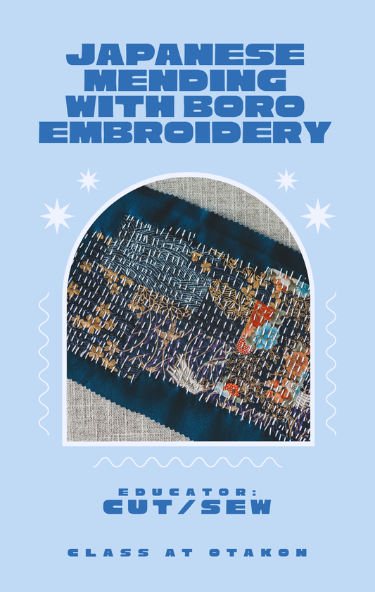 CLASS AT OTAKON // Japanese Mending with Boro Embroidery