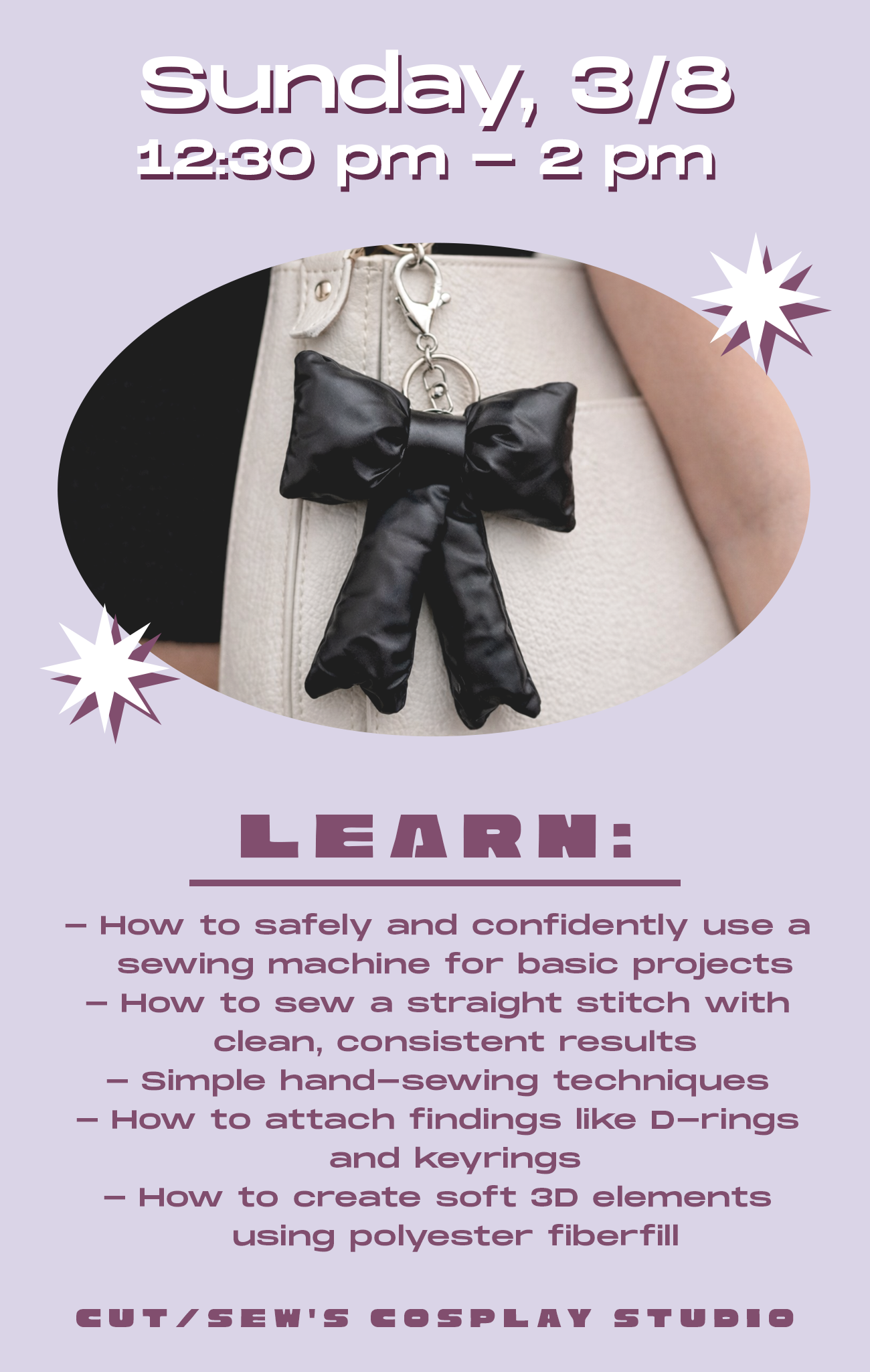 AMKE CLASS // Beginner Sewing: Make a Bow Bag Charm