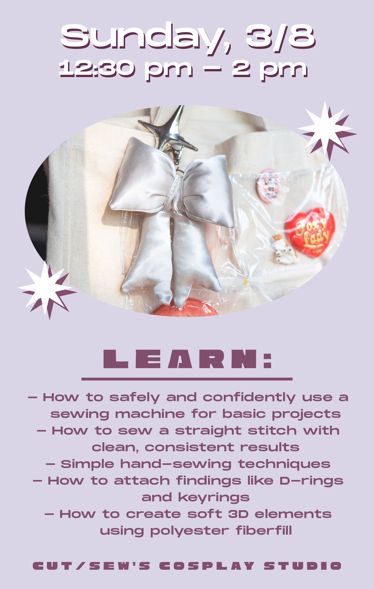 AMKE CLASS // Beginner Sewing: Make a Bow Bag Charm