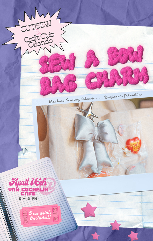 Sew a Bow Bag Charm « CUT/SEW x Craft Club Orlando Workshop