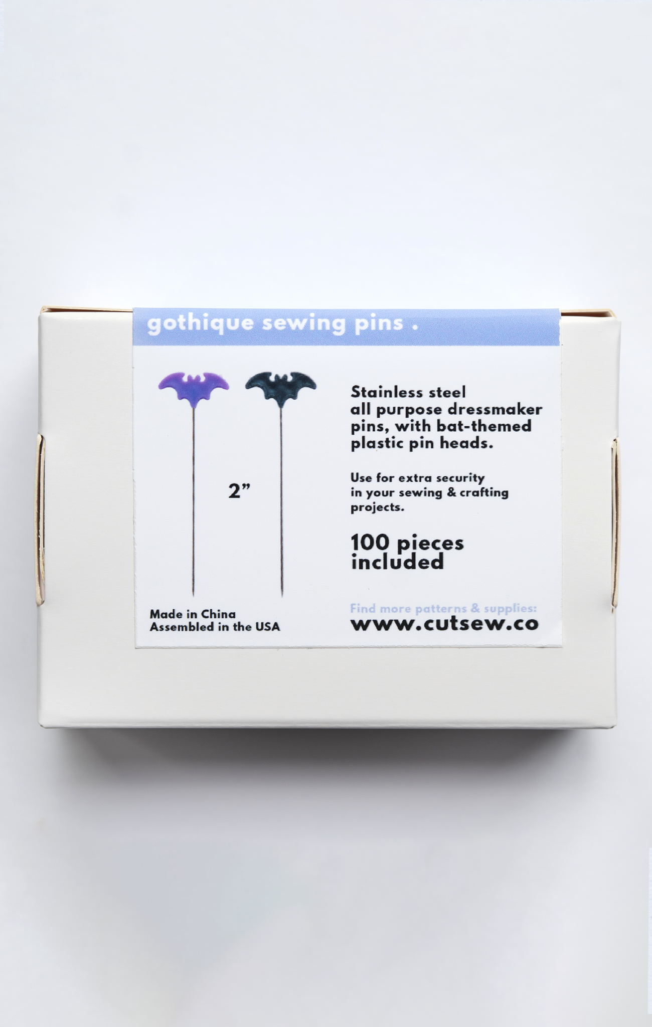 Gothique Bat Sewing Pins