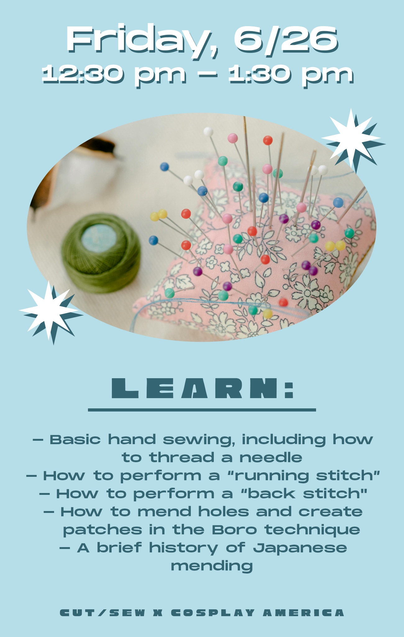 Cosplay America Workshop // Boro Mending Techniques