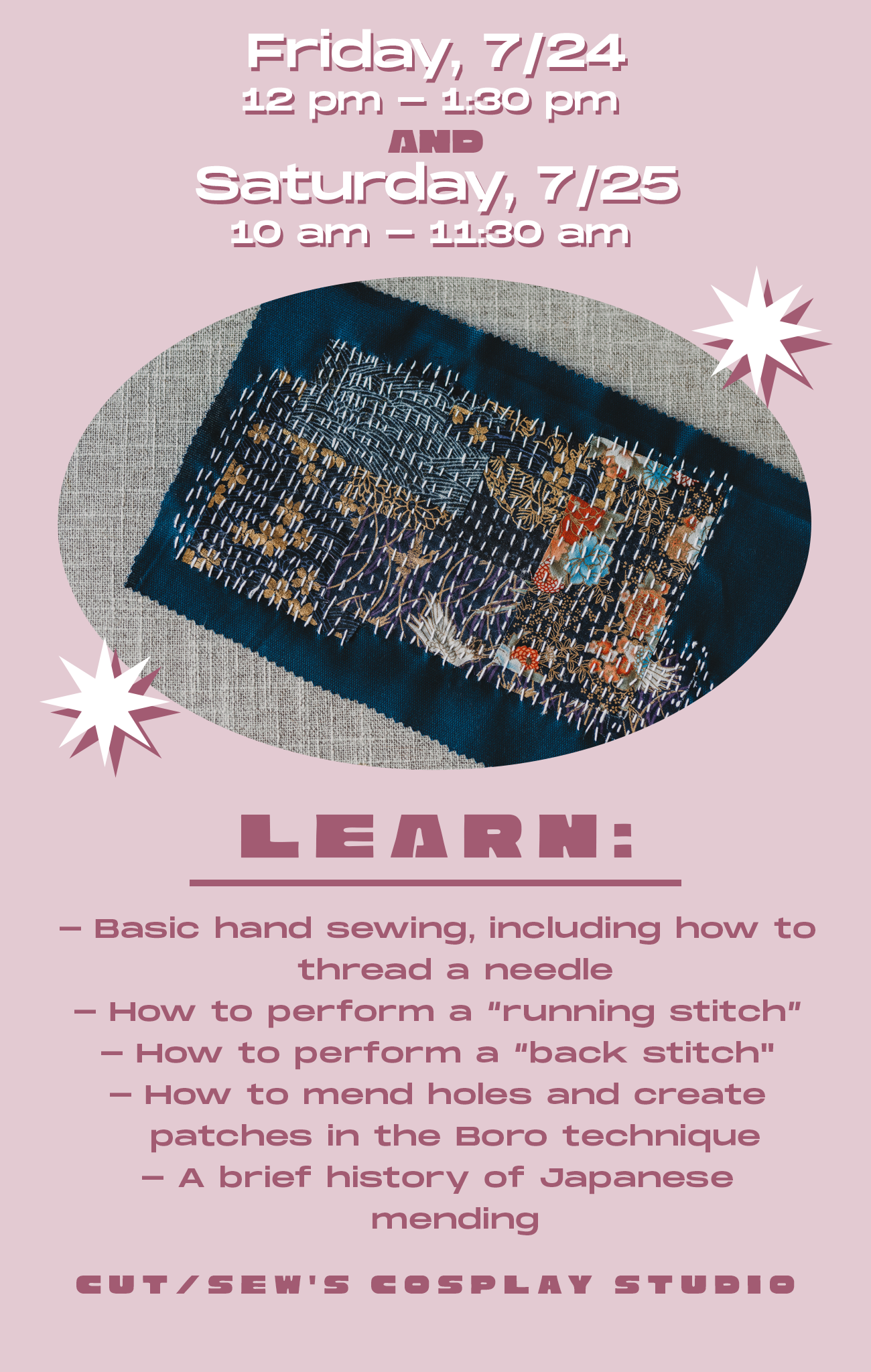 ANIME MATSURI // Mending with Japanese Boro Embroidery