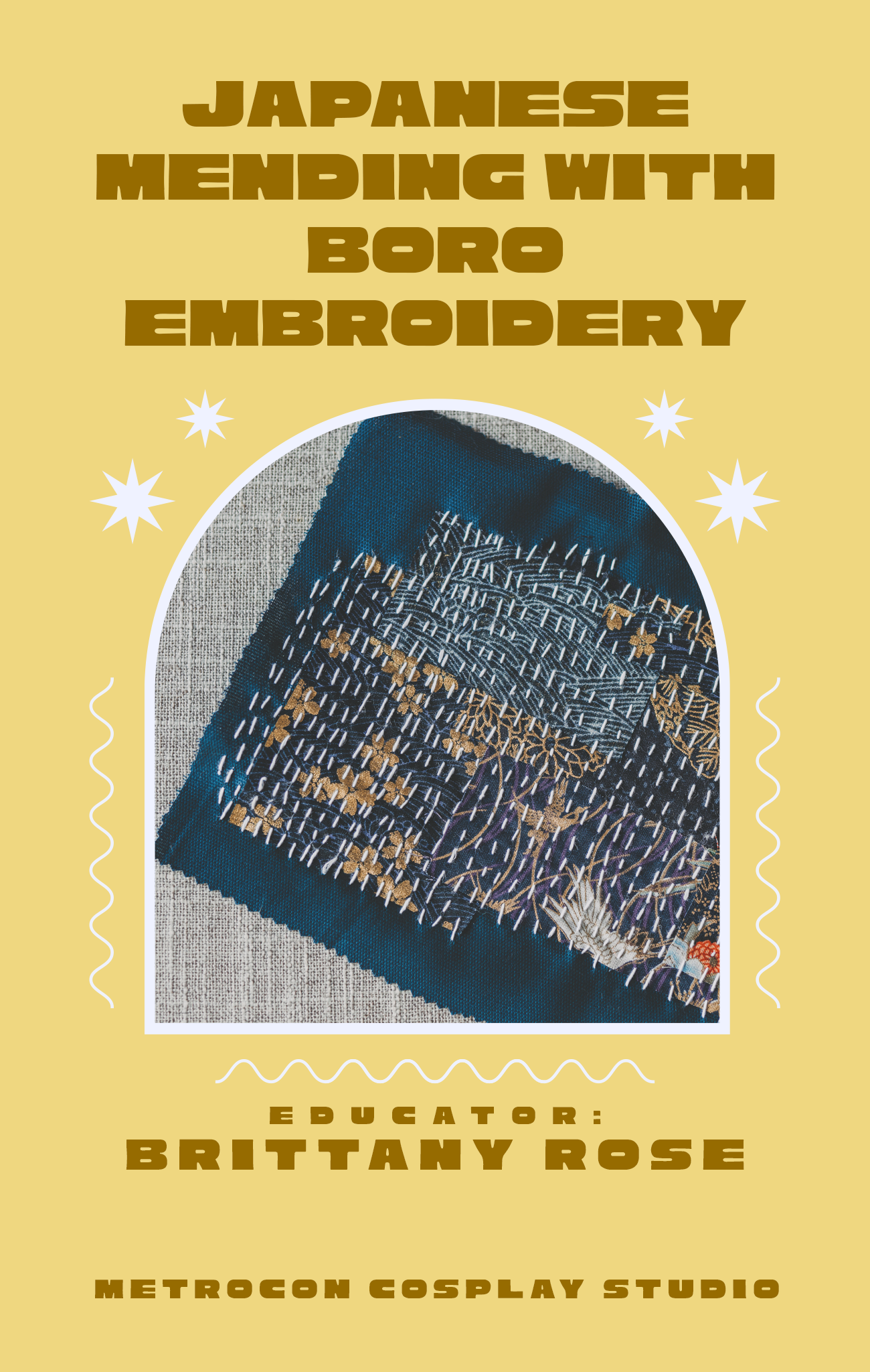 METRO CLASS // Japanese Mending with Boro Embroidery