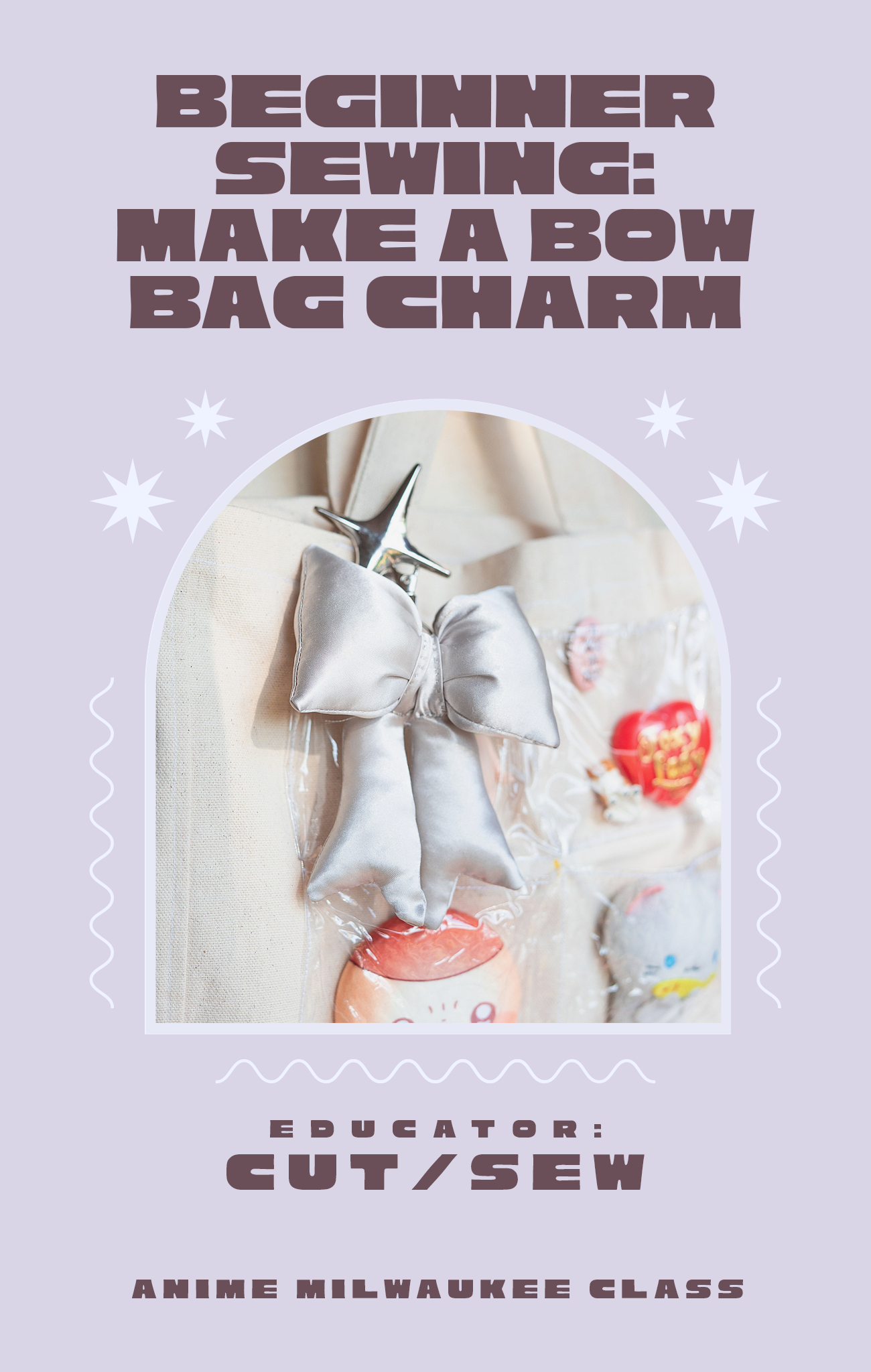 AMKE CLASS // Beginner Sewing: Make a Bow Bag Charm