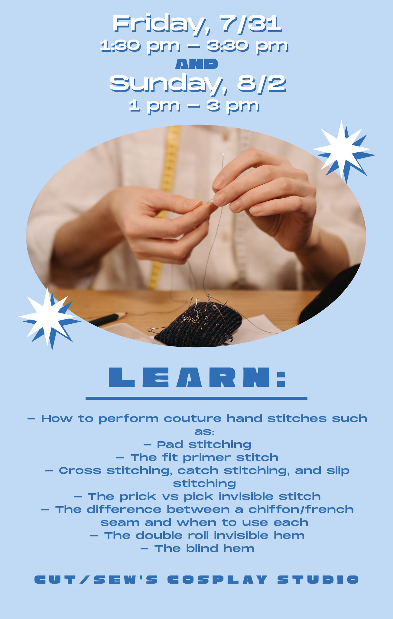 OTAKON CLASS // Couture Hand Sewing Techniques