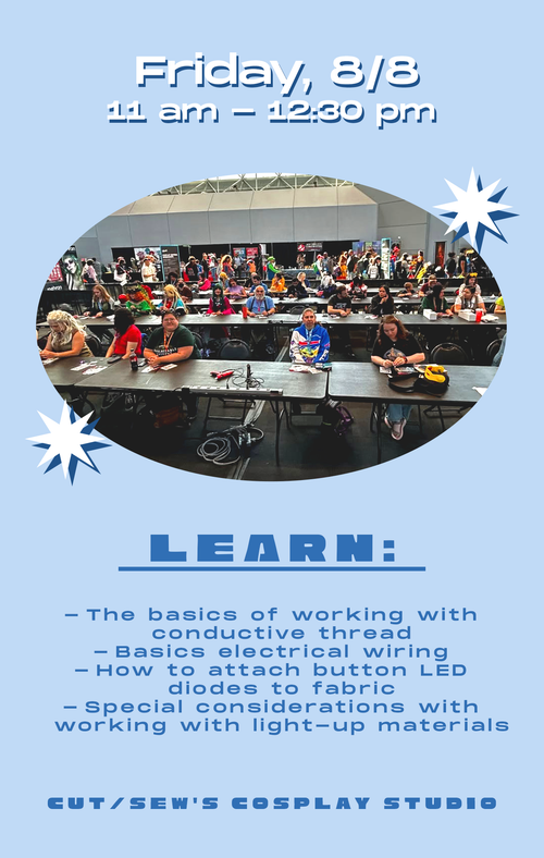 CLASS AT OTAKON // Sewing with Electricity!