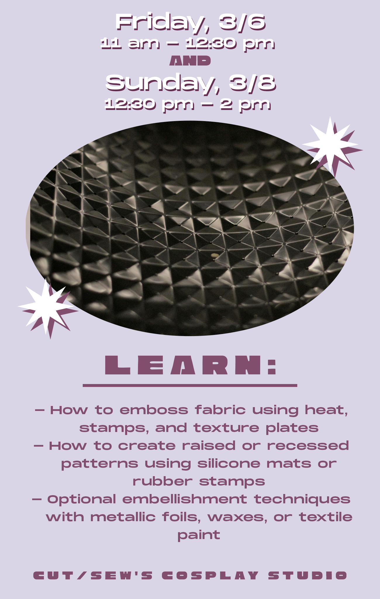 AMKE CLASS // Fabric Embossing for Cosplay