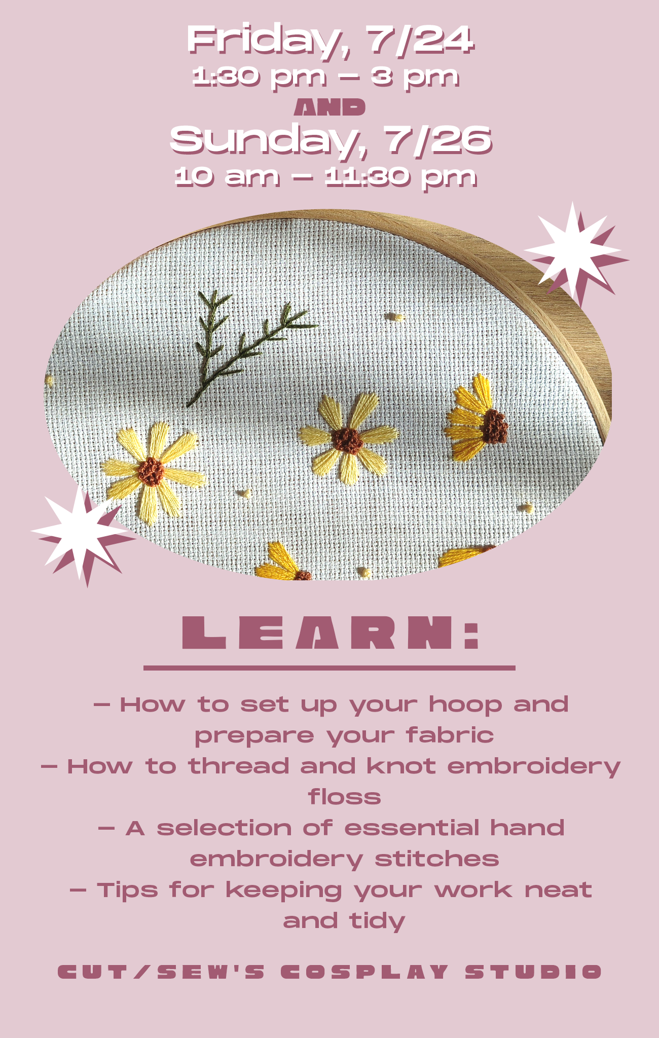 ANIME MATSURI // Hand Embroidery for Beginners