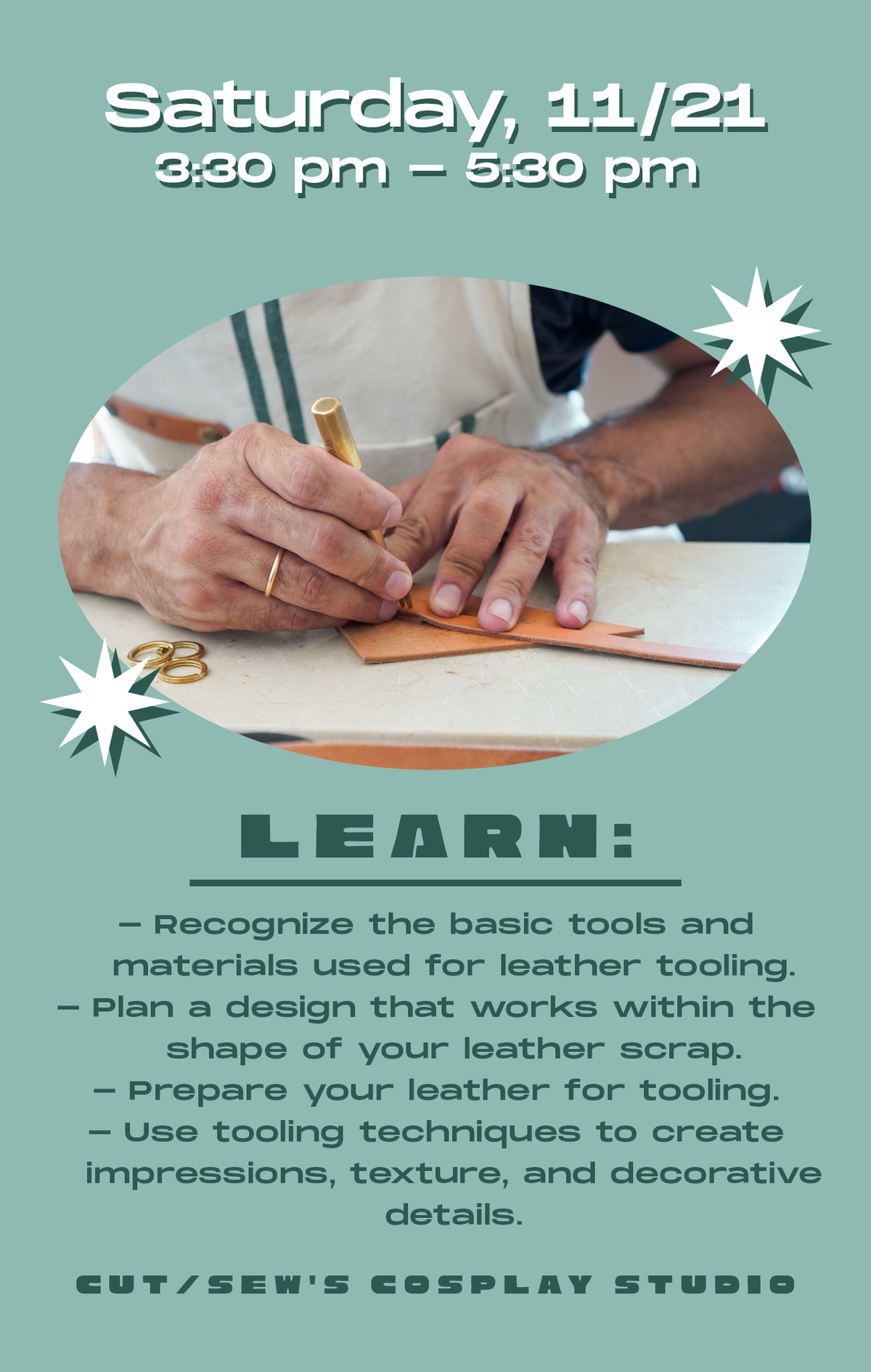 COLOSSAL CLASS // Leather Tooling Basics: Make a Bookmark
