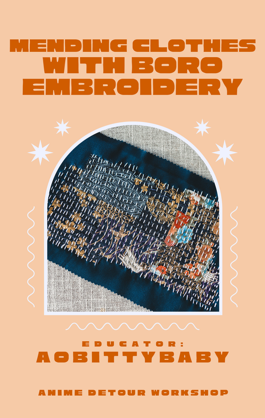 ANIME DETOUR // Mending Clothes with Boro Embroidery