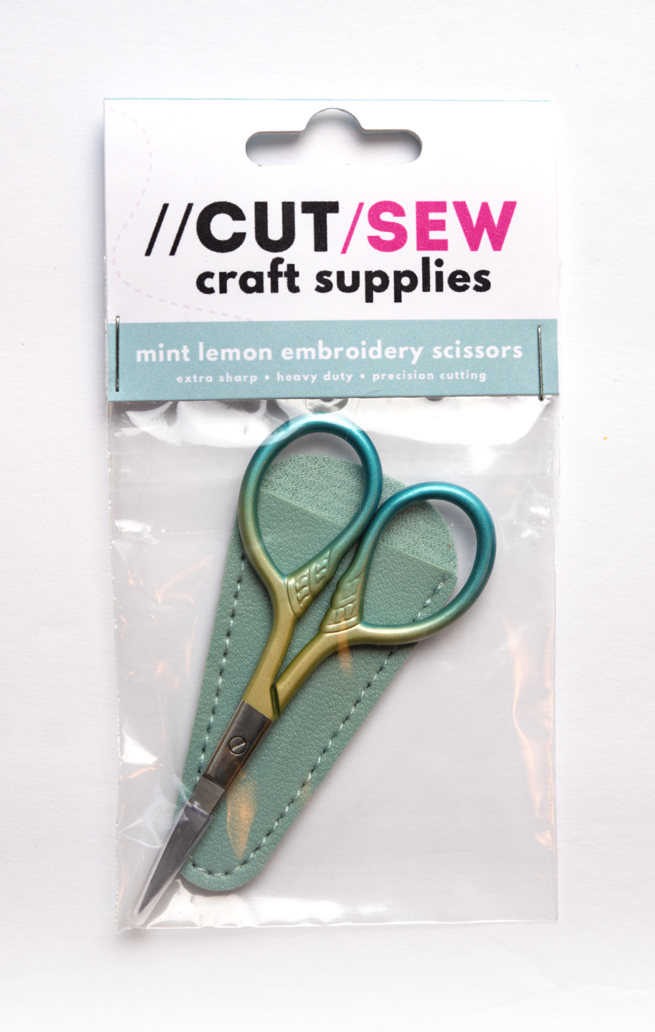 Mint Lemon Embroidery Scissors