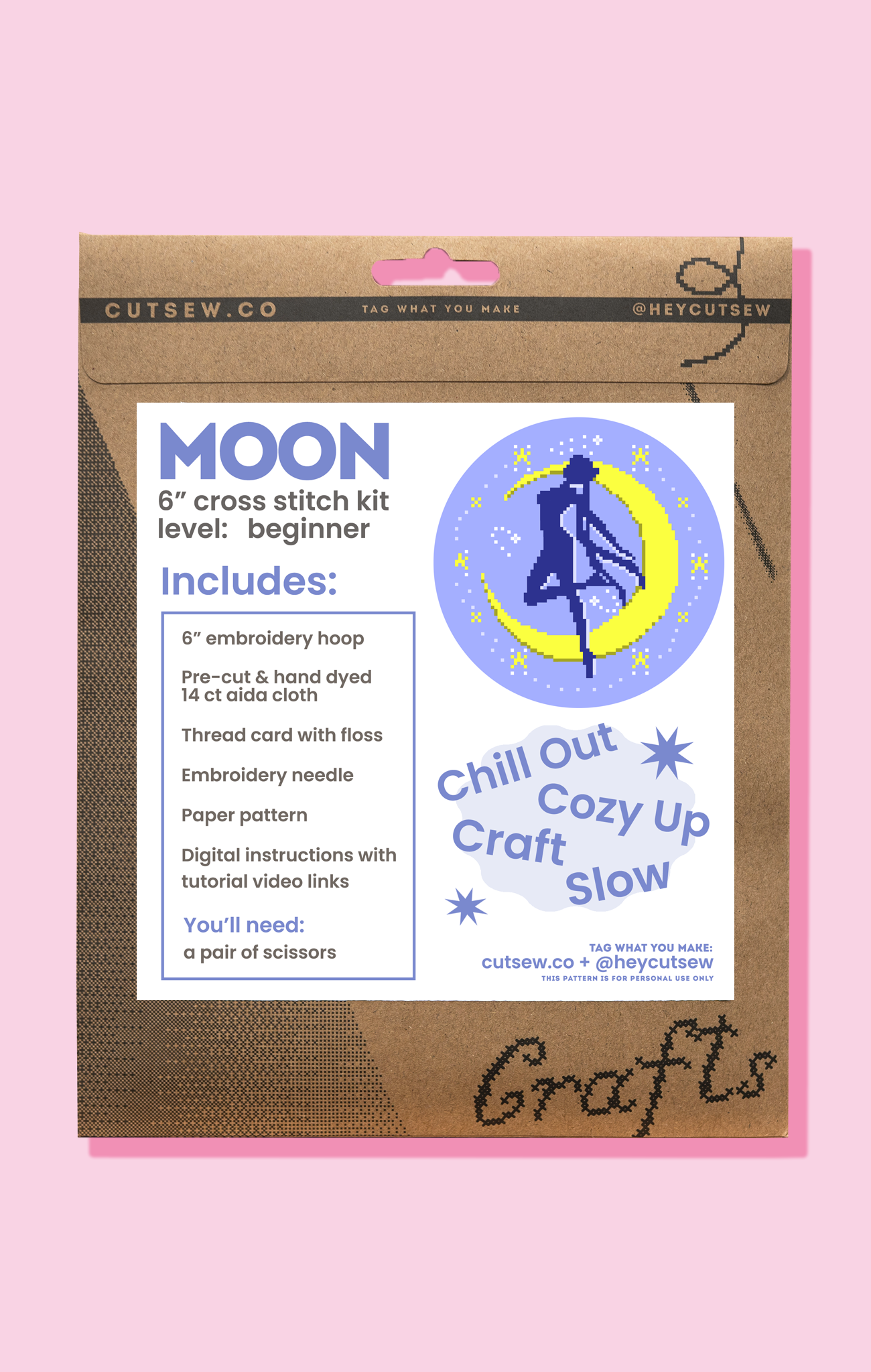 CRA/FTS // MOON Cross Stitch Kit