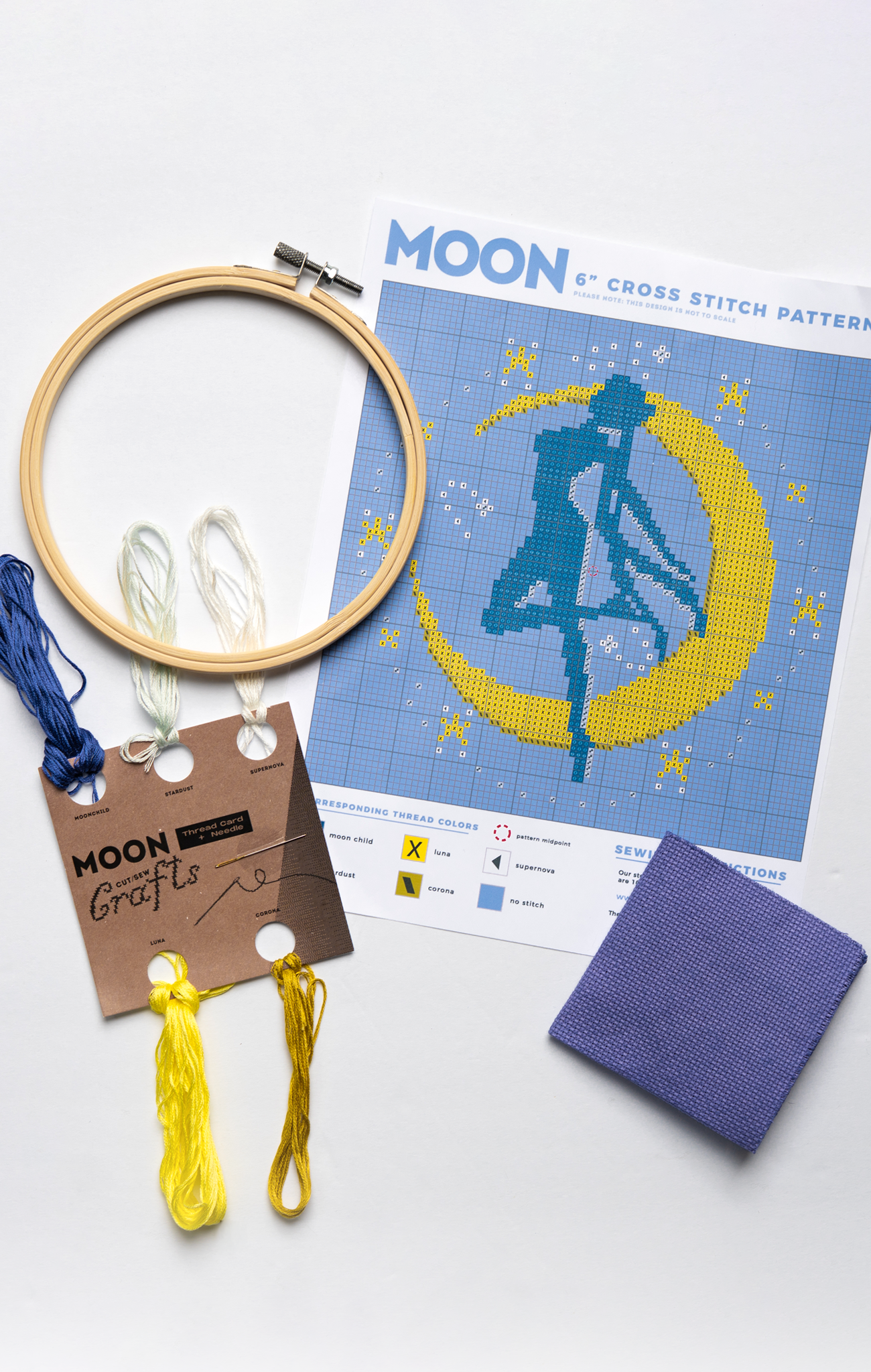 CRA/FTS // MOON Cross Stitch Kit