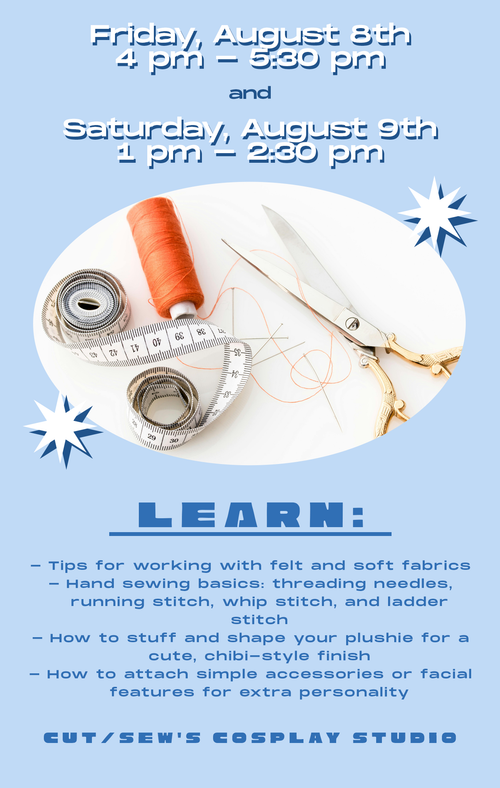CLASS AT OTAKON // Hand Sew a Plushie