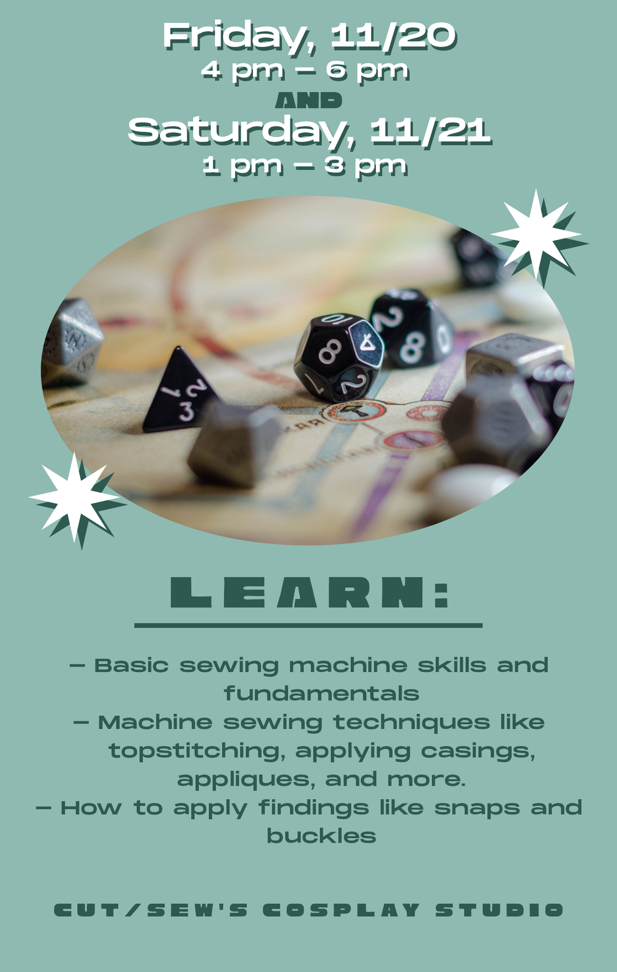 COLOSSAL CLASS // Sew an Adventurer’s Dice Bag