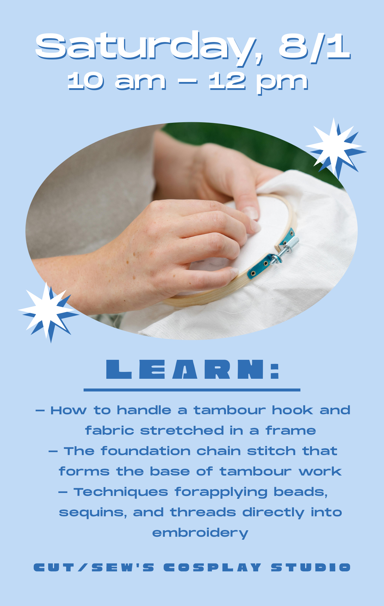 OTAKON CLASS // Tambour Embroidery 101