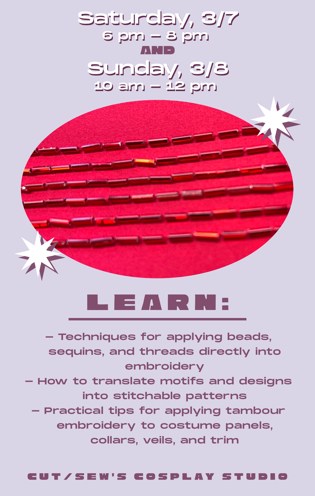 AMKE CLASS // Tambour Embroidery 101