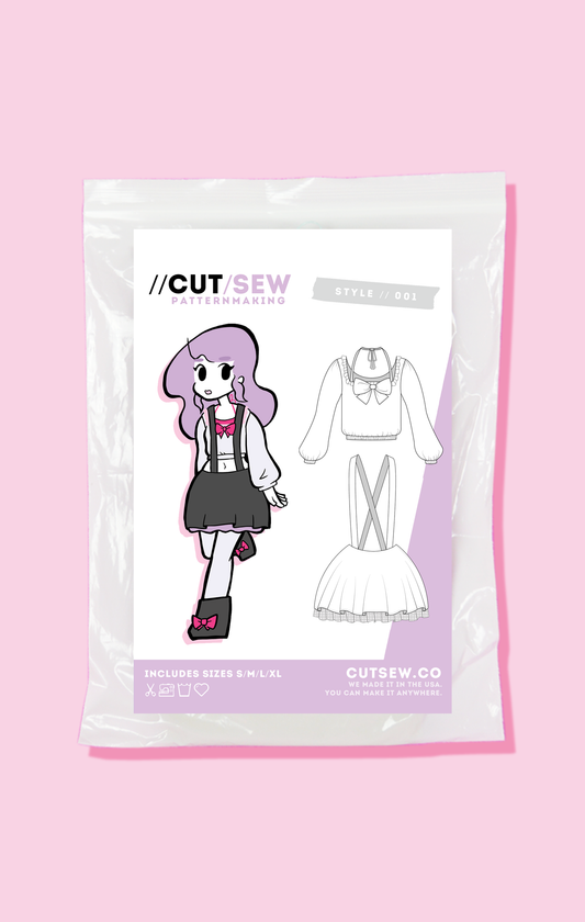 Beginner Friendly Jumper Skirt & Crop Top Sewing Pattern