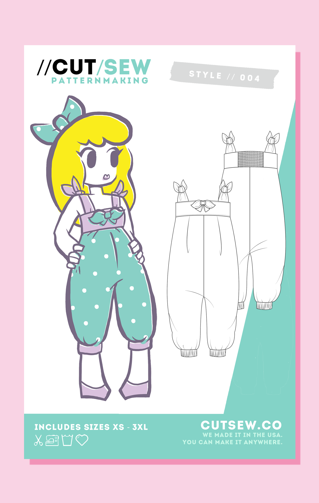 CUT/SEW Beginner Friendly Romper Sewing Pattern