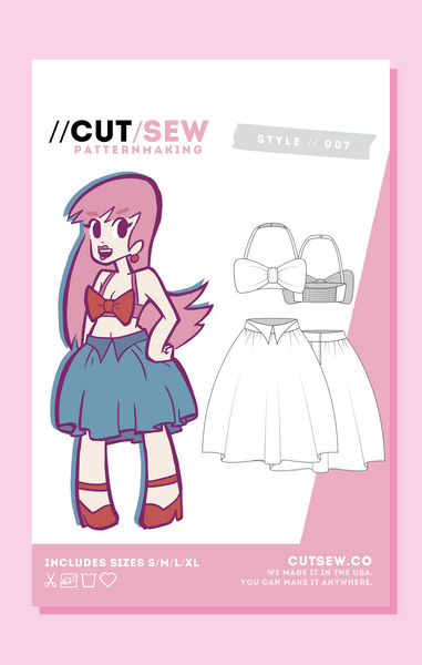 Bow Bandeau Sewing Pattern CUT SEW CUT SEW Patternmaking