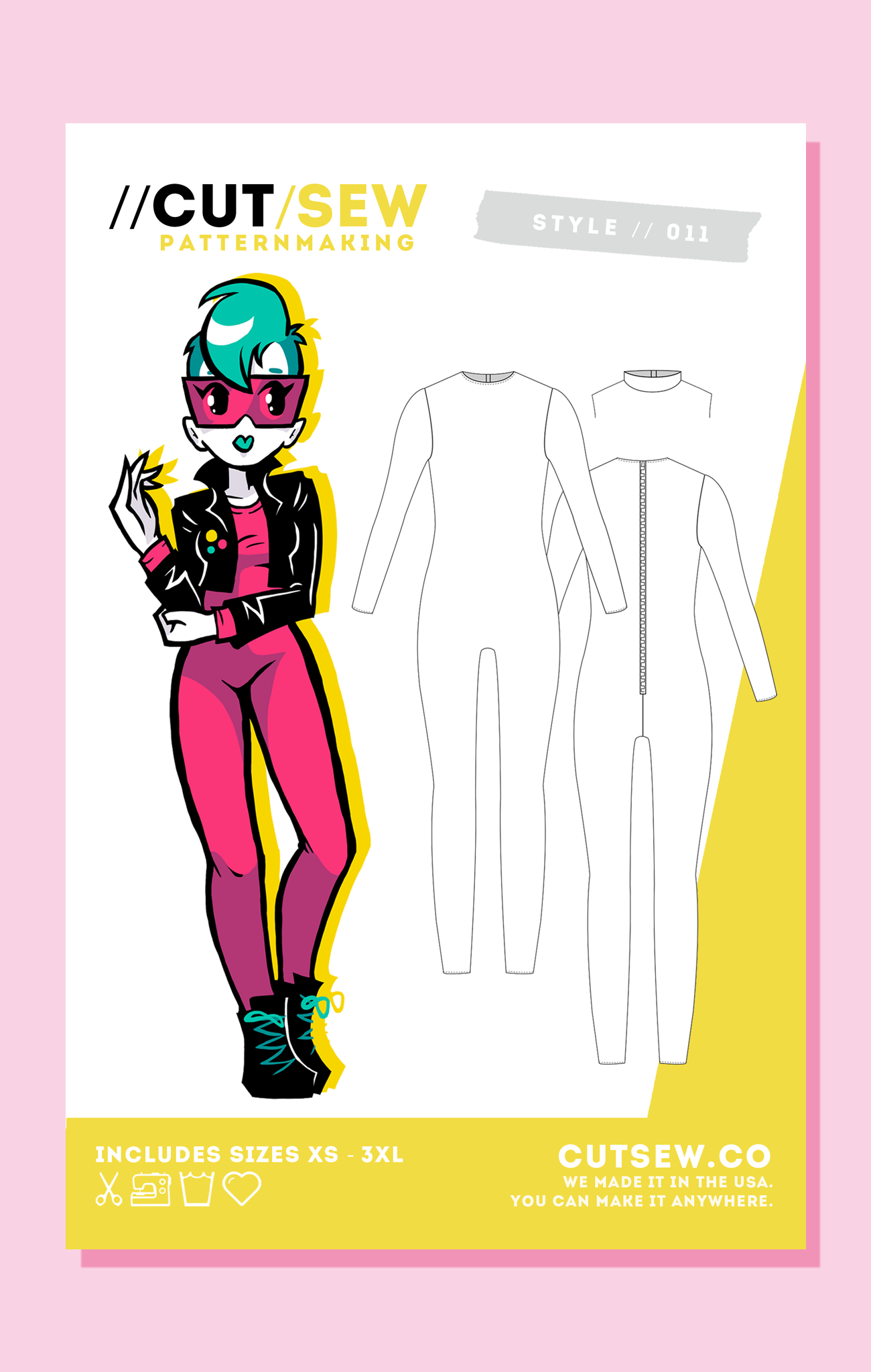 CUT/SEW Easy Bodysuit Leotard Beginner Sewing Pattern