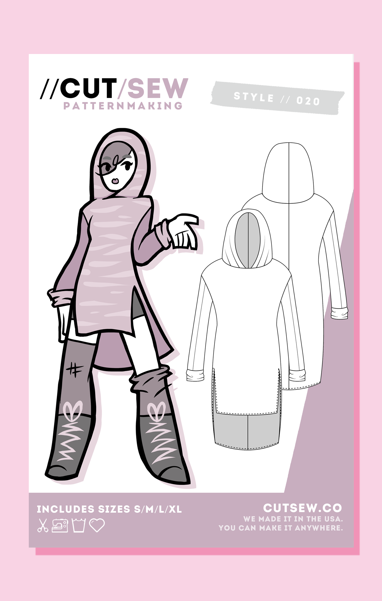 CUT/SEW Beginner Friendly Unisex Tunic Sewing Pattern
