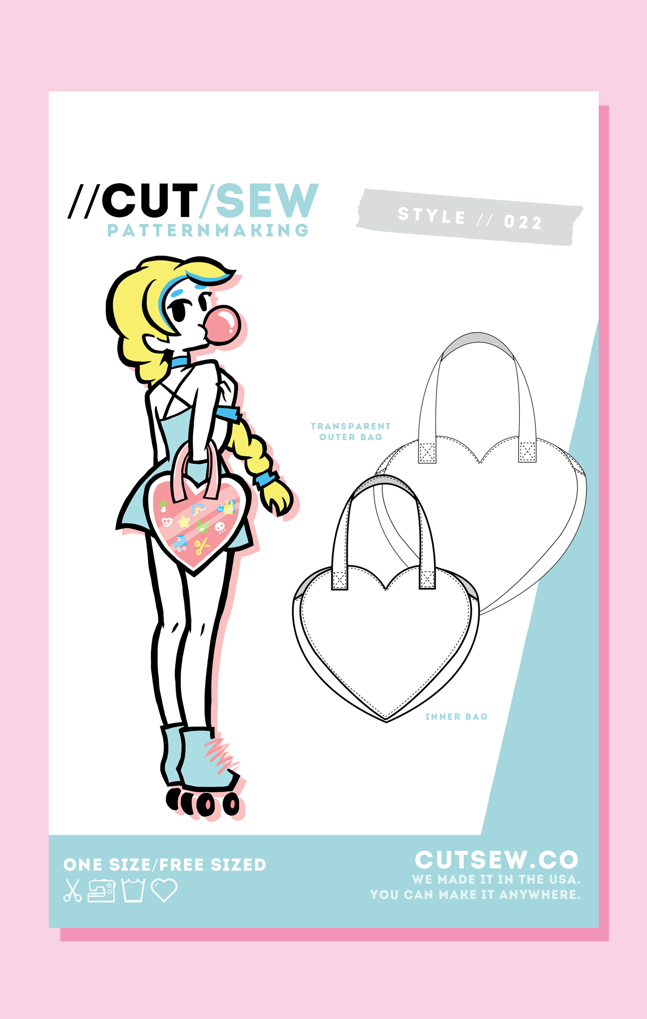 CUT/SEW Beginner Friendly Ita Bag Sewing Pattern