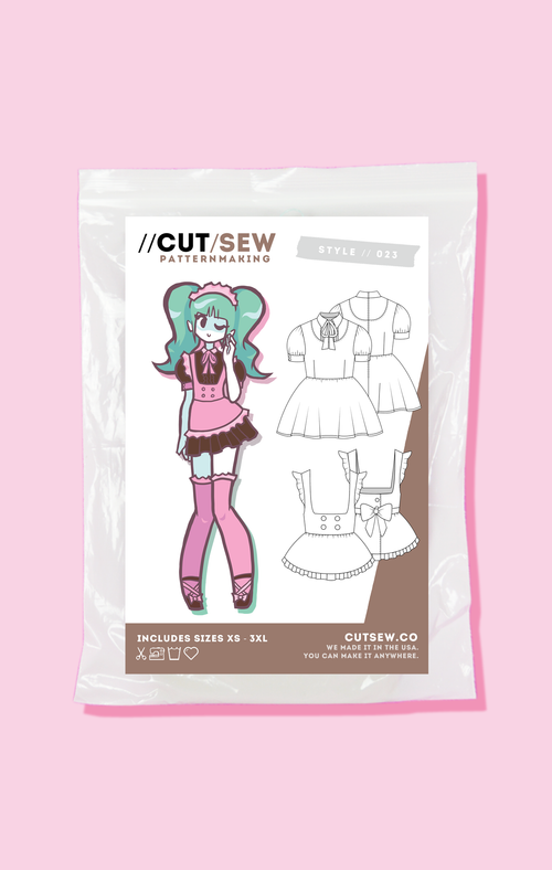 CUT/SEW Beginner Friendly Maid Costume Sewing Pattern