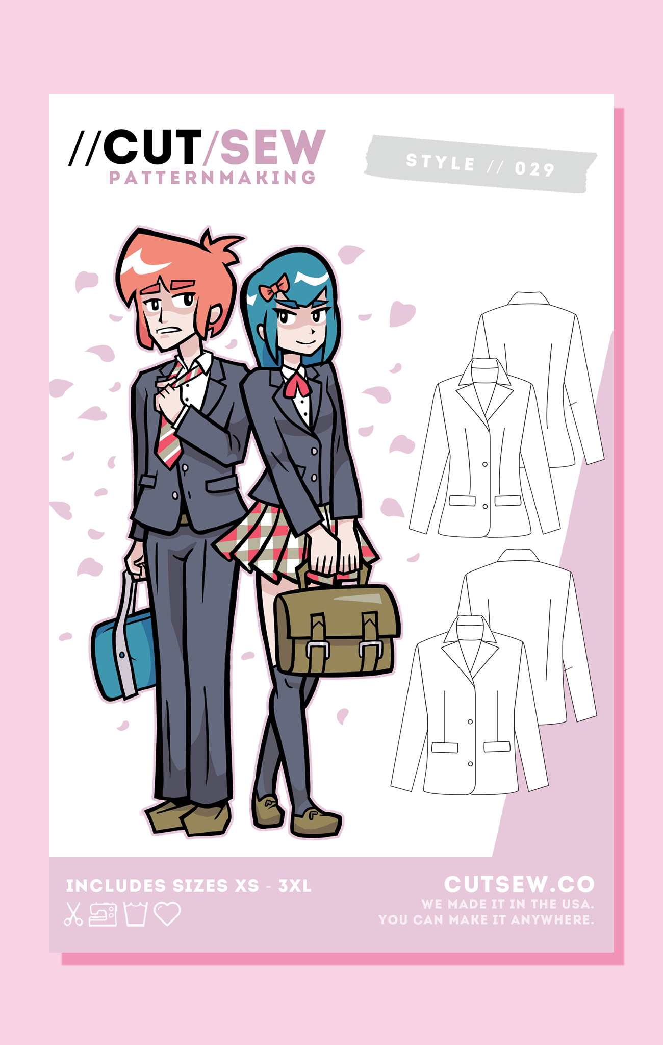 CUT/SEW Beginner Friendly Blazer Sewing Pattern