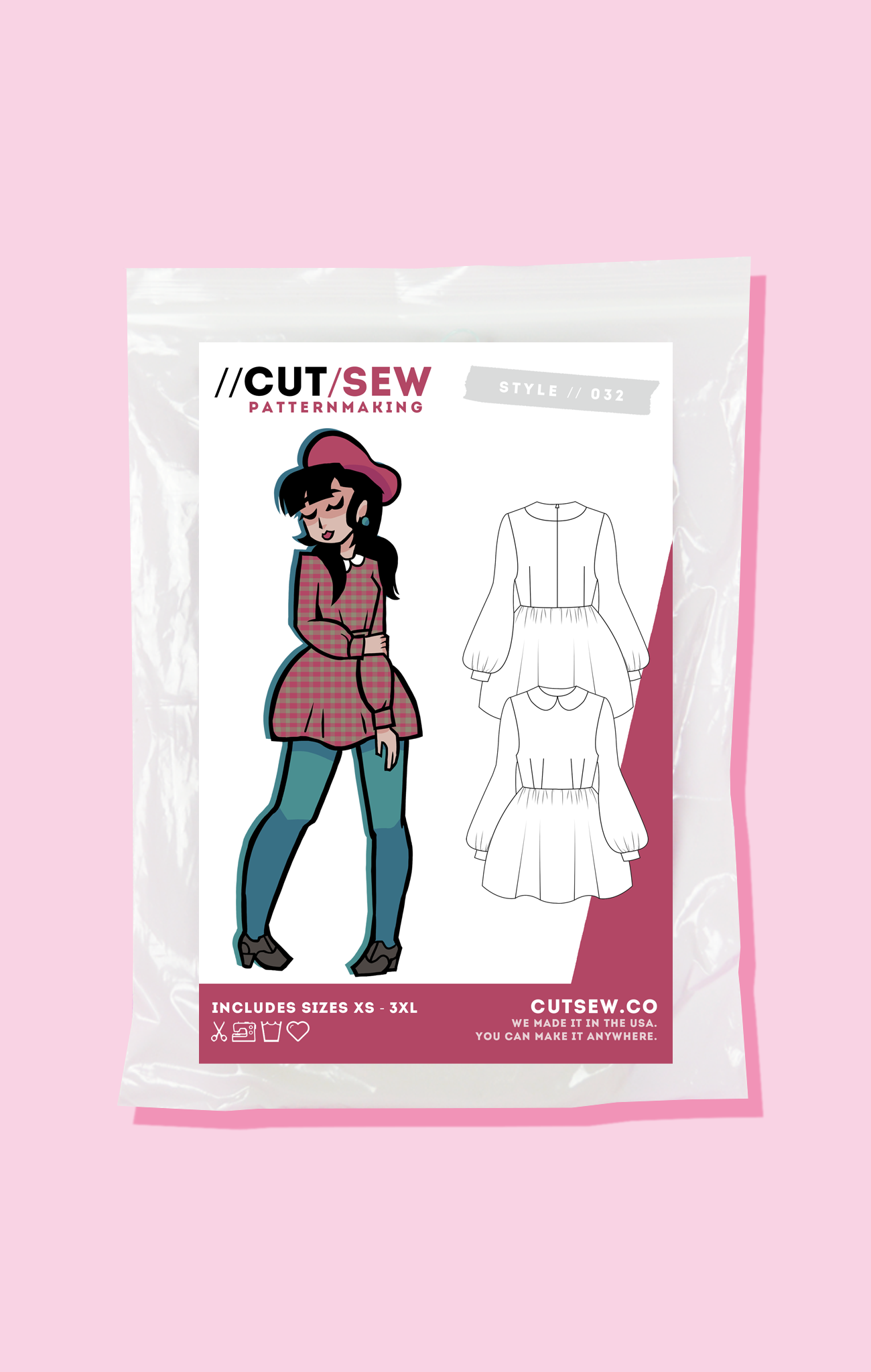 CUT/SEW Beginner Friendly Mod Dress Sewing Pattern