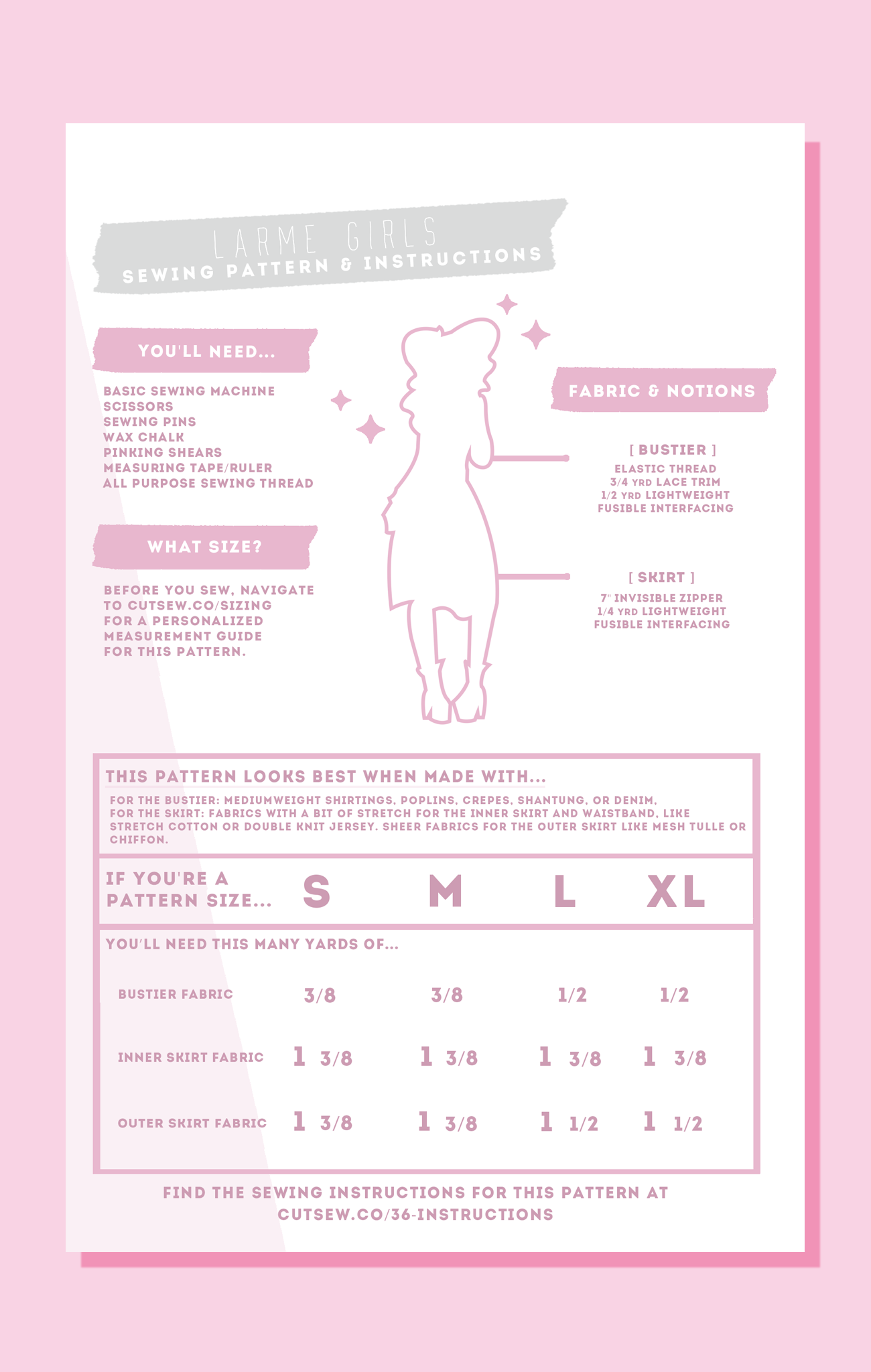 CUT/SEW Beginner Friendly Kawaii J-Fashion Sewing Pattern