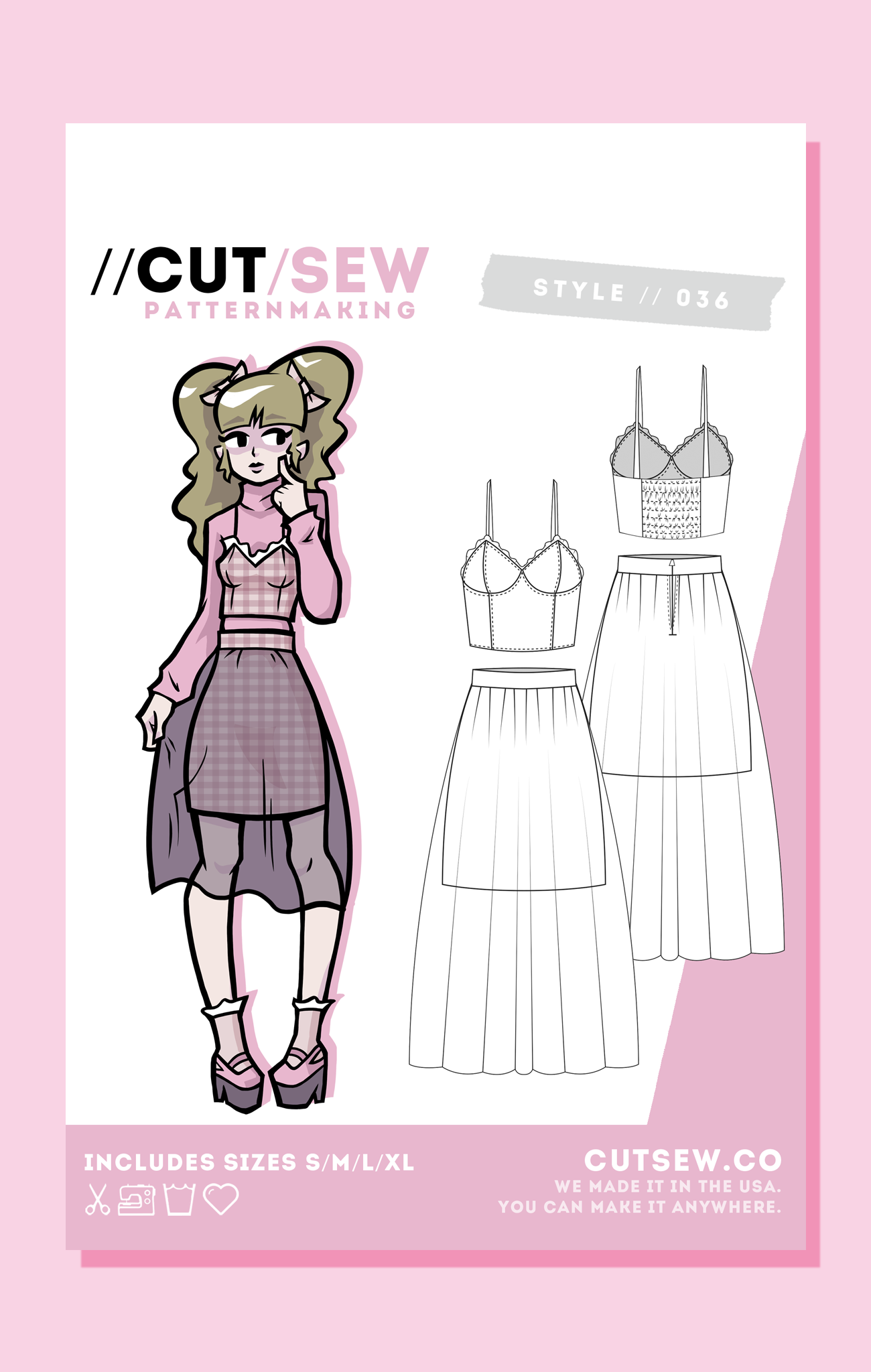 CUT/SEW Beginner Friendly Kawaii J-Fashion Sewing Pattern