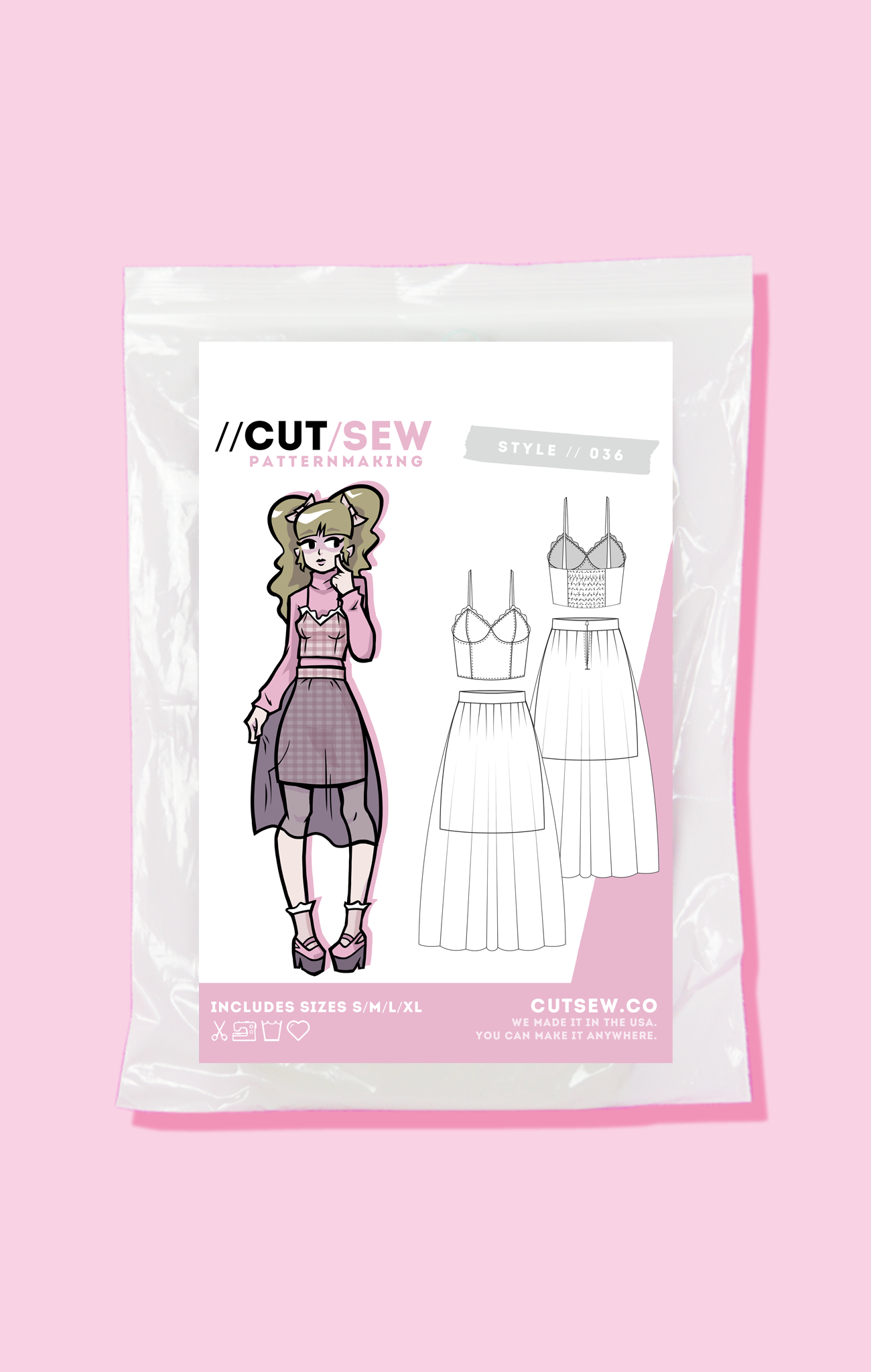 CUT/SEW Beginner Friendly Kawaii J-Fashion Sewing Pattern