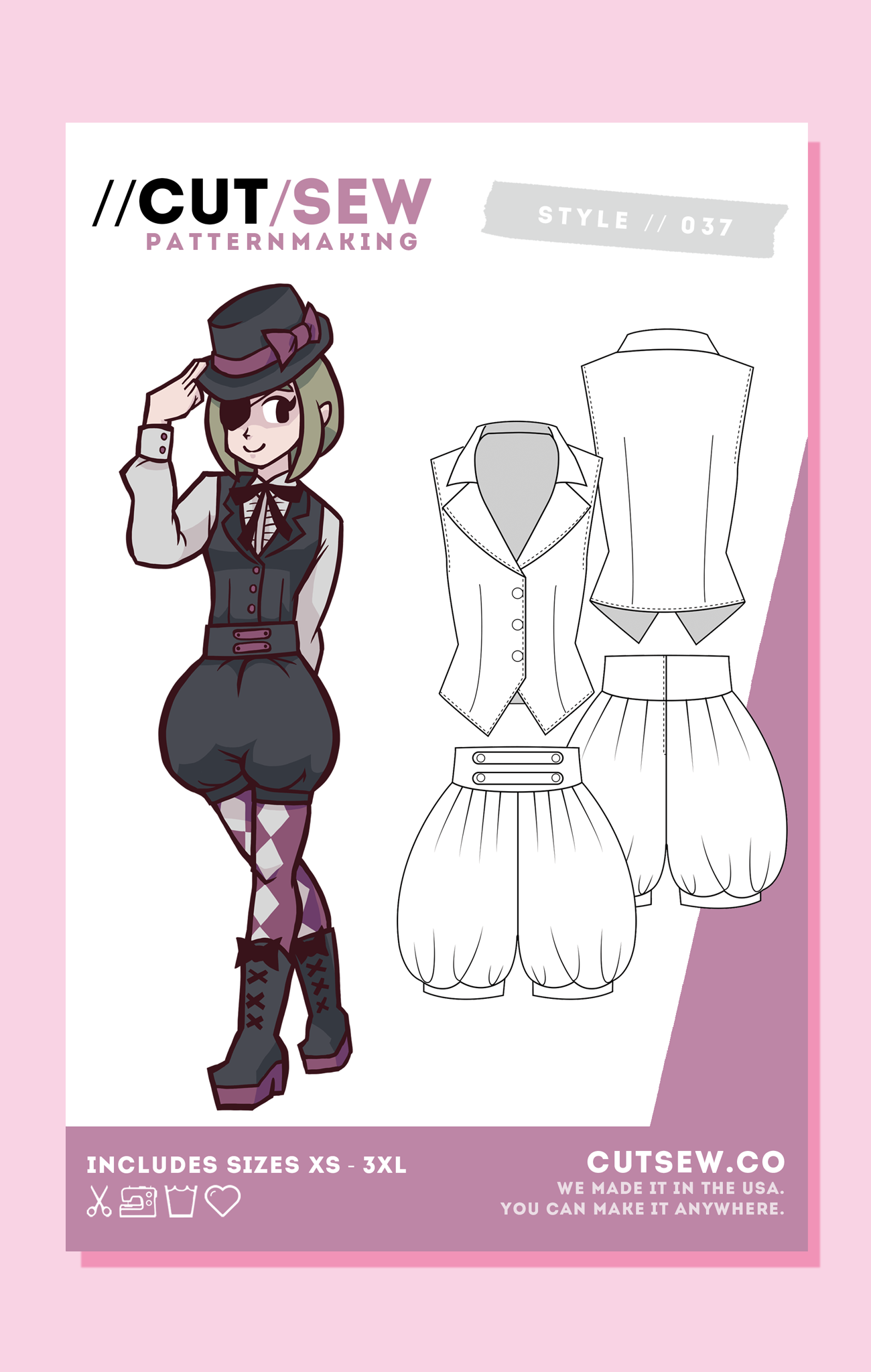 CUT/SEW Beginner Friendly Ouji Lolita Sewing Pattern