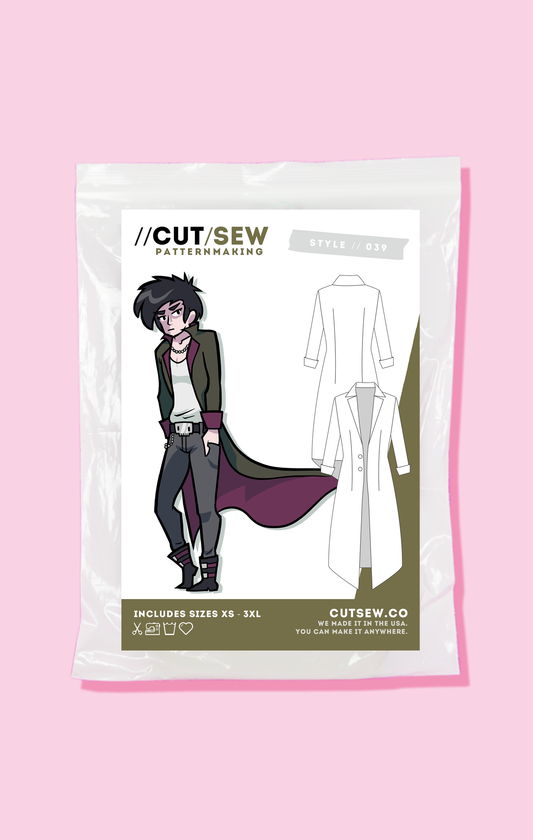 CUT/SEW Beginner Friendly Duster Coat Sewing Pattern