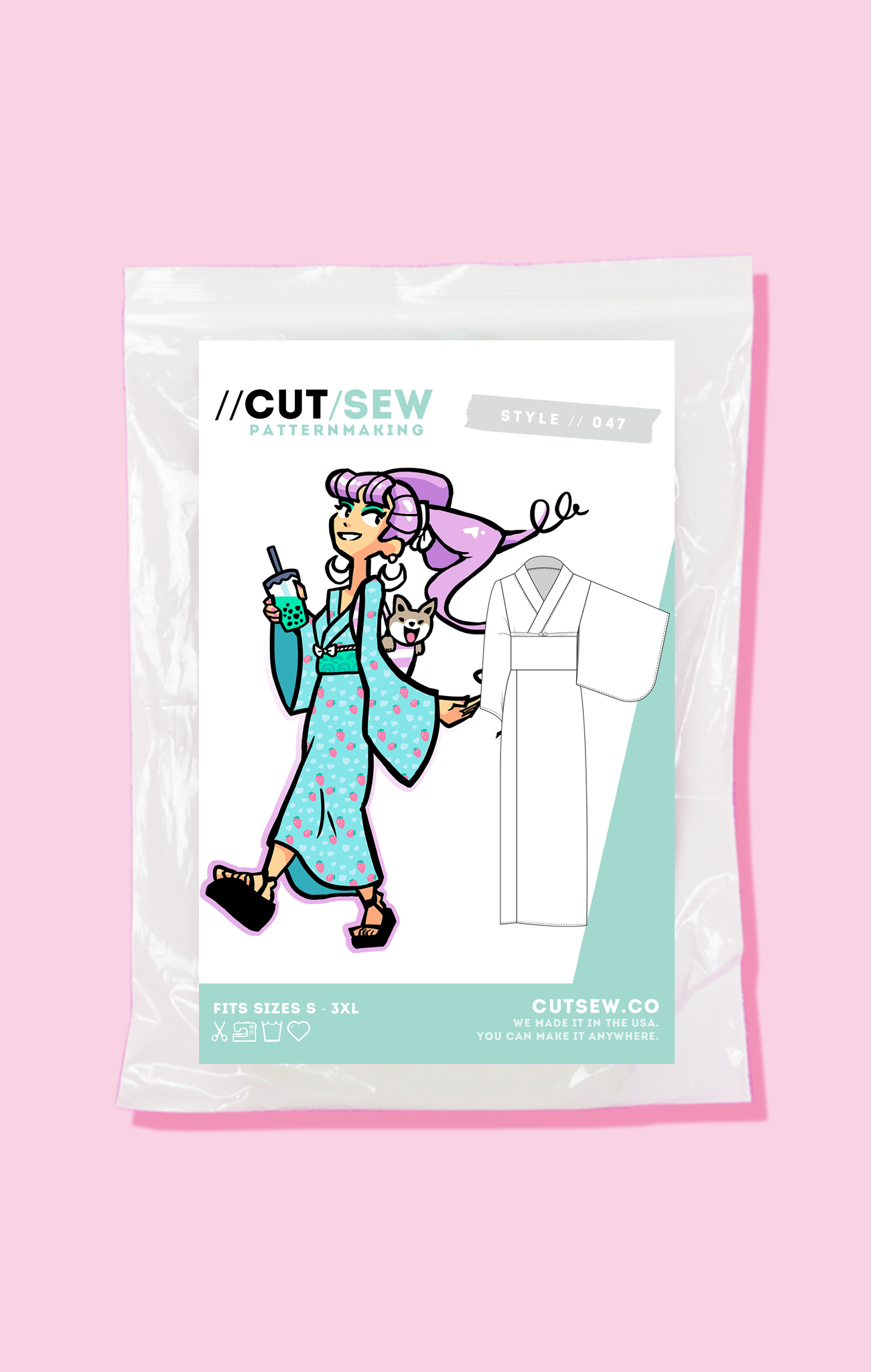 CUT/SEW Beginner Friendly Kimono Sewing Pattern