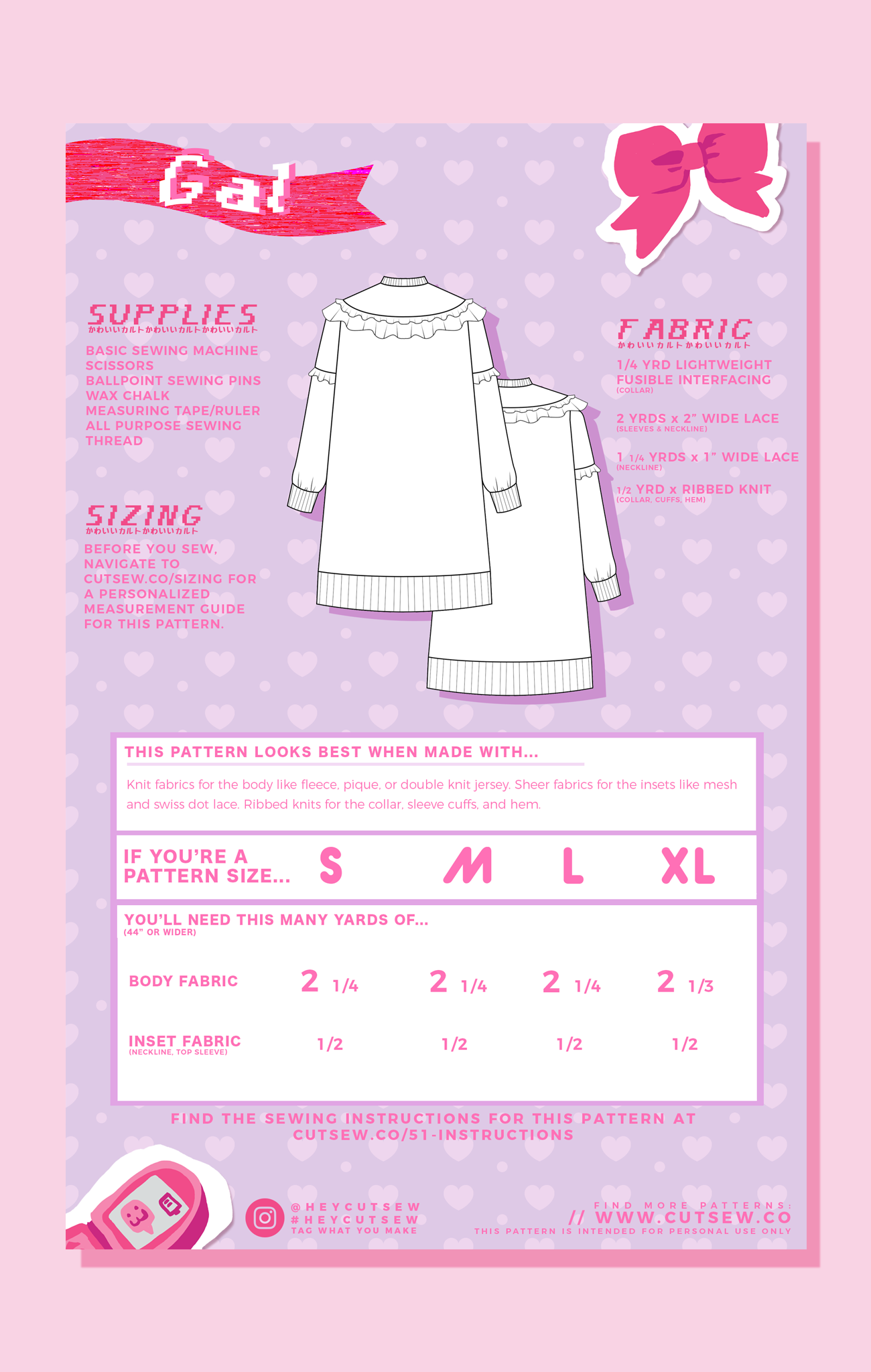 CUT/SEW Beginner Friendly Gyaru Sewing Pattern