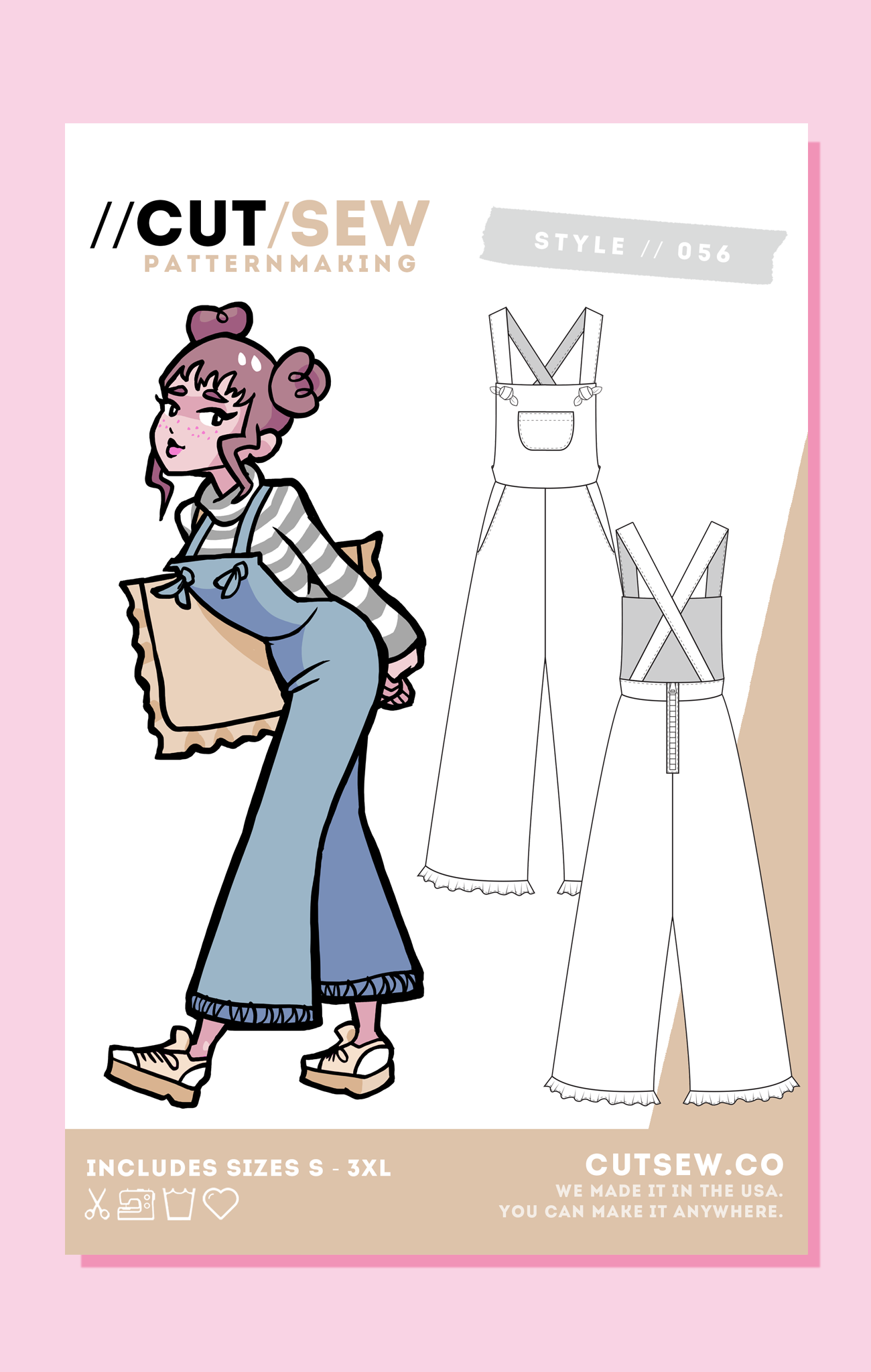 CUT/SEW Overall Playsuit Sewing Pattern