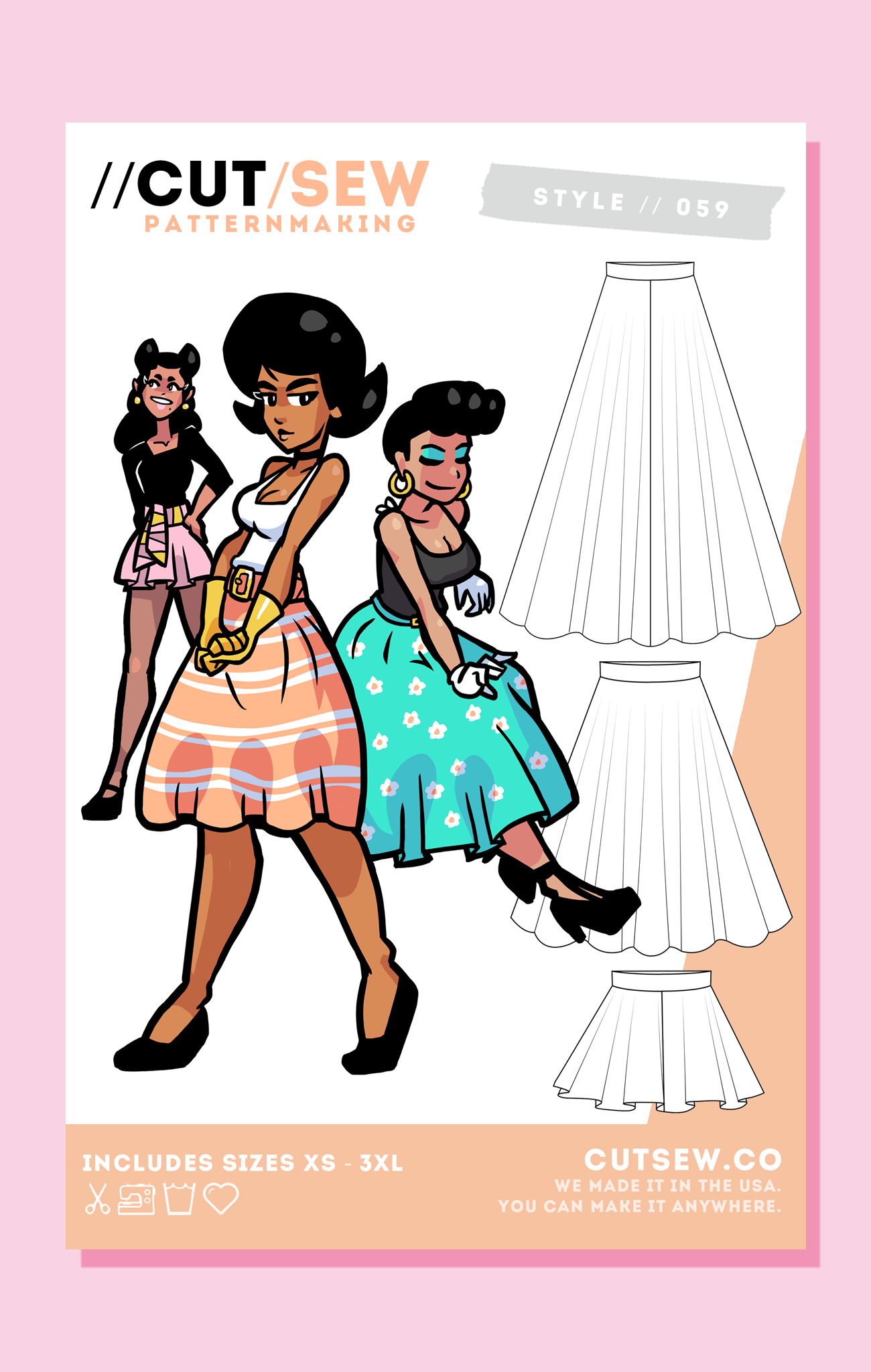 CUT/SEW Circle Skirts Beginner Friendly Sewing Patterns