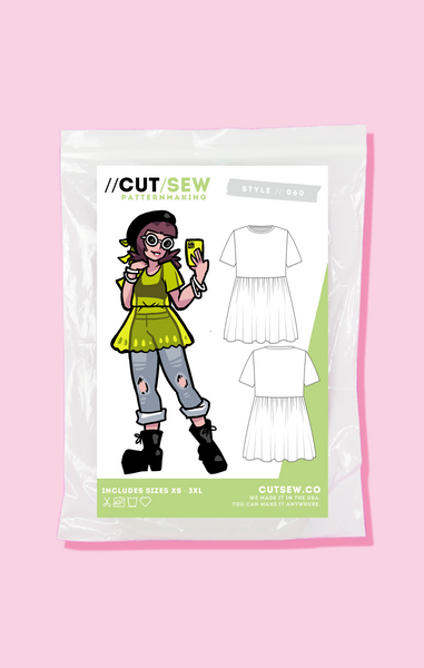 Basic T-Shirt Dress Sewing Pattern // CUT/SEW – CUT/SEW Patternmaking
